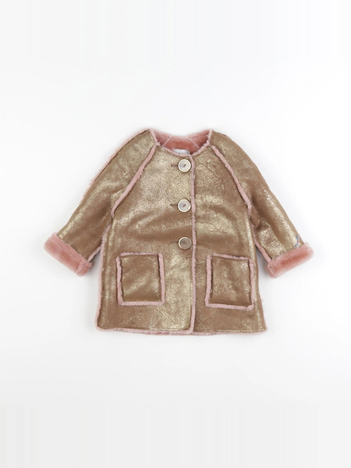 Catimini - veste rose, or - 12 mois