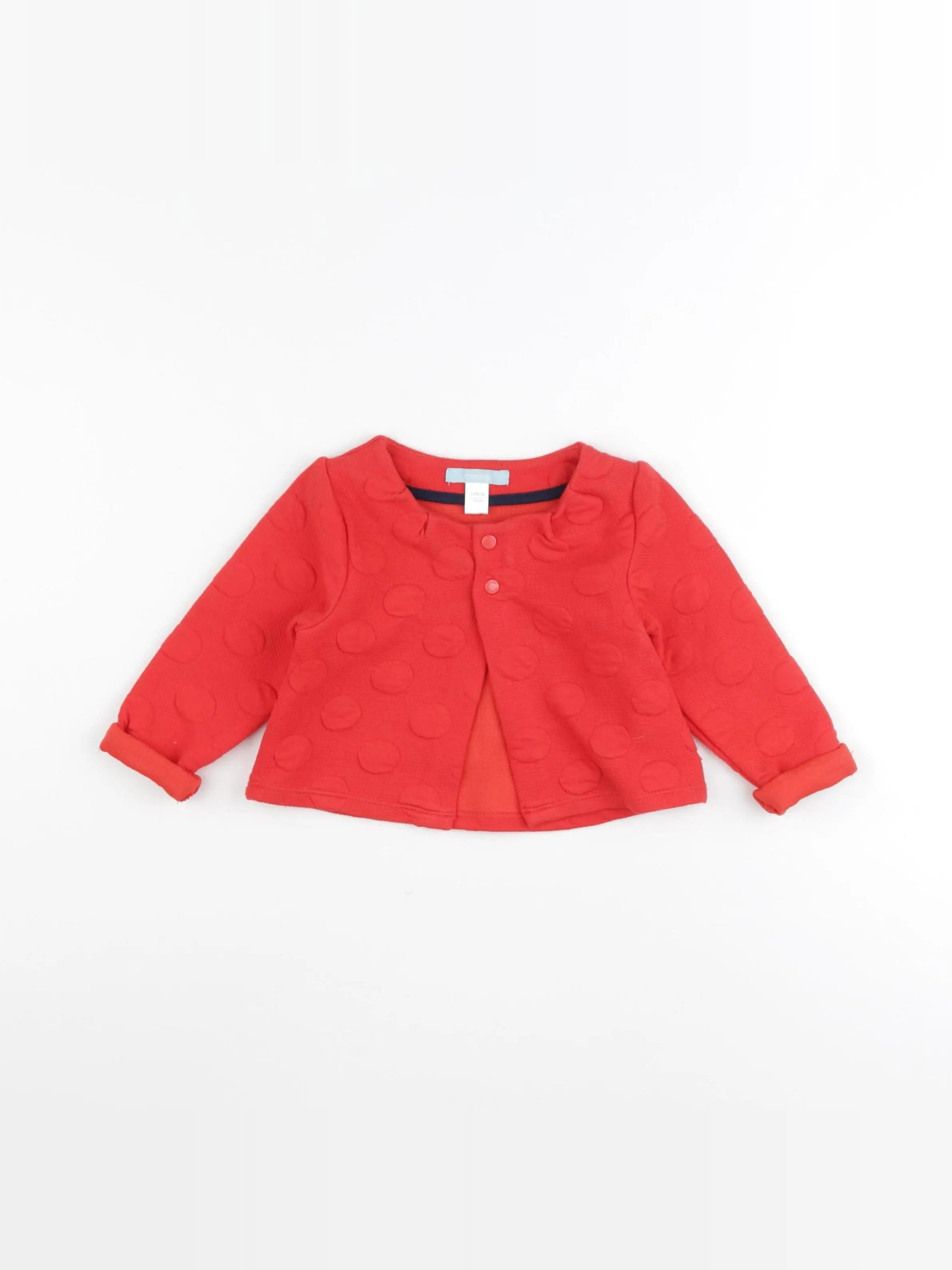 Obaïbi - gilet rouge - 12 mois