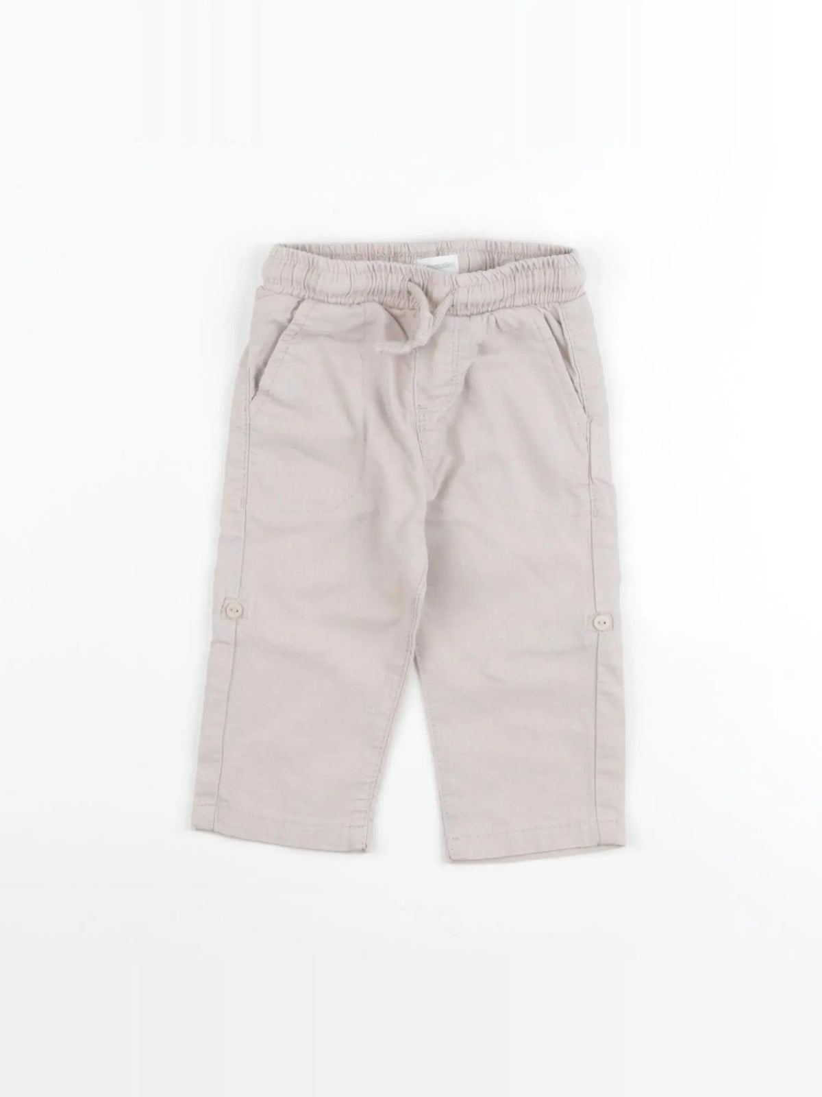 Vertbaudet - pantalon beige - 6 mois