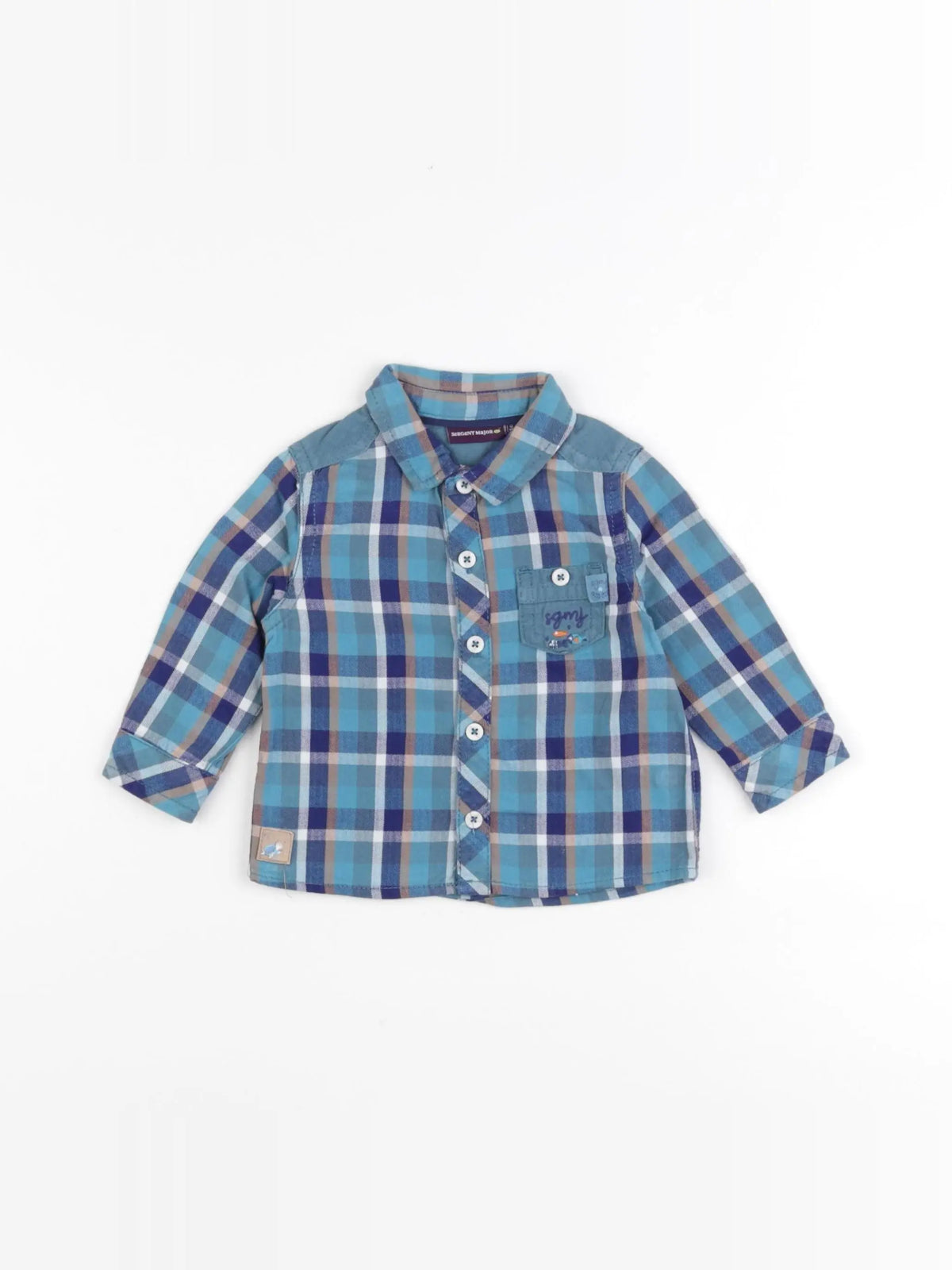 Sergent Major - chemise bleu - 6 mois