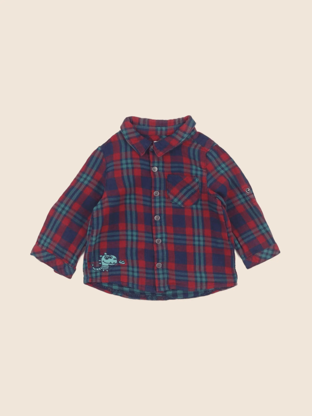 DPAM - chemise rouge - 12 mois