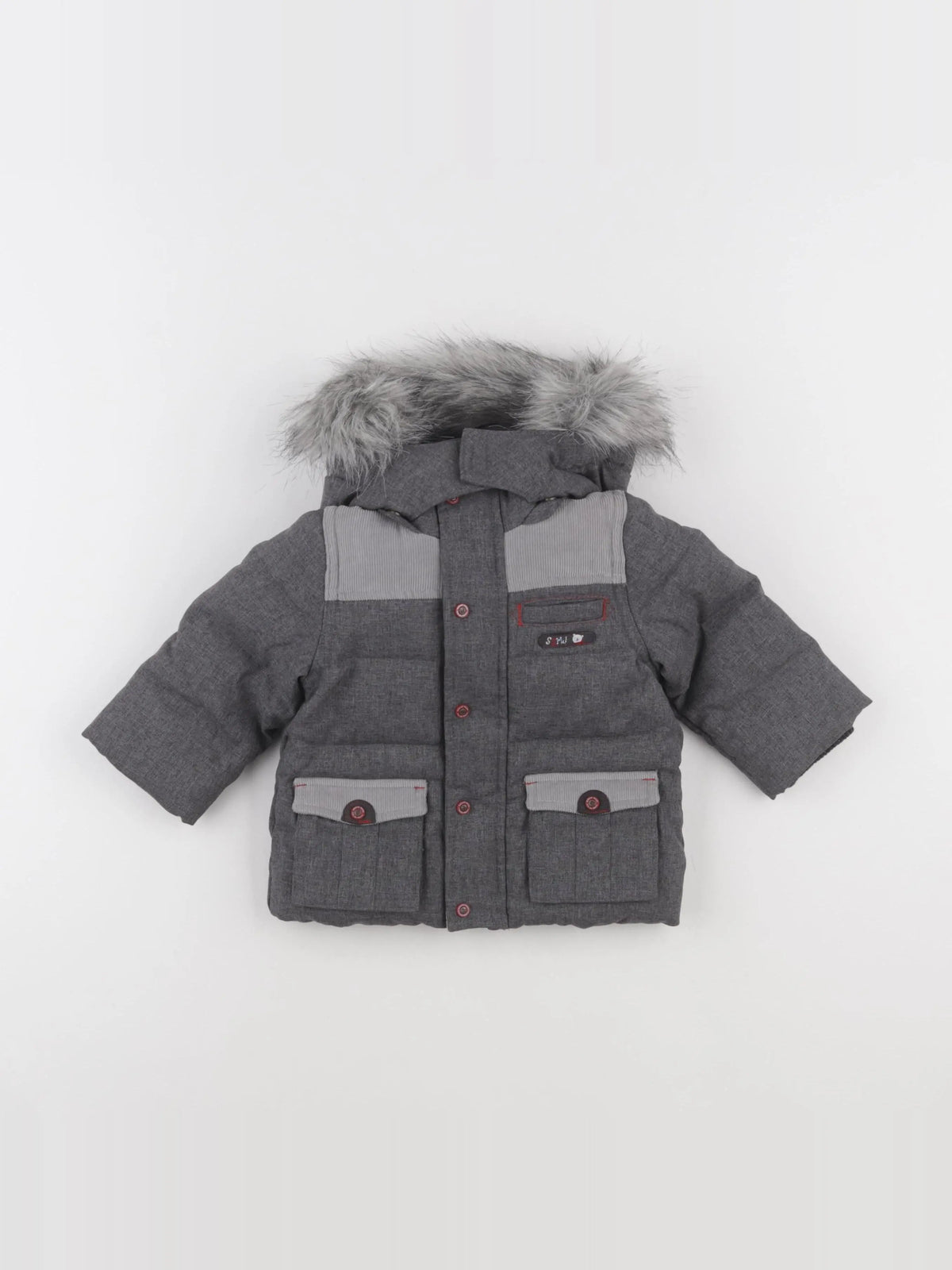 Sergent Major - parka gris - 6 mois