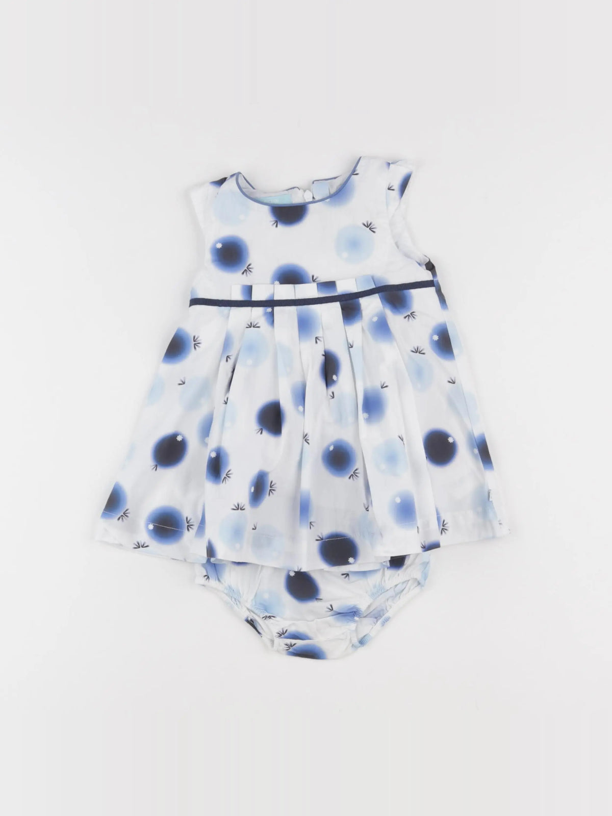 Obaïbi - robe bleu, blanc - 6 mois