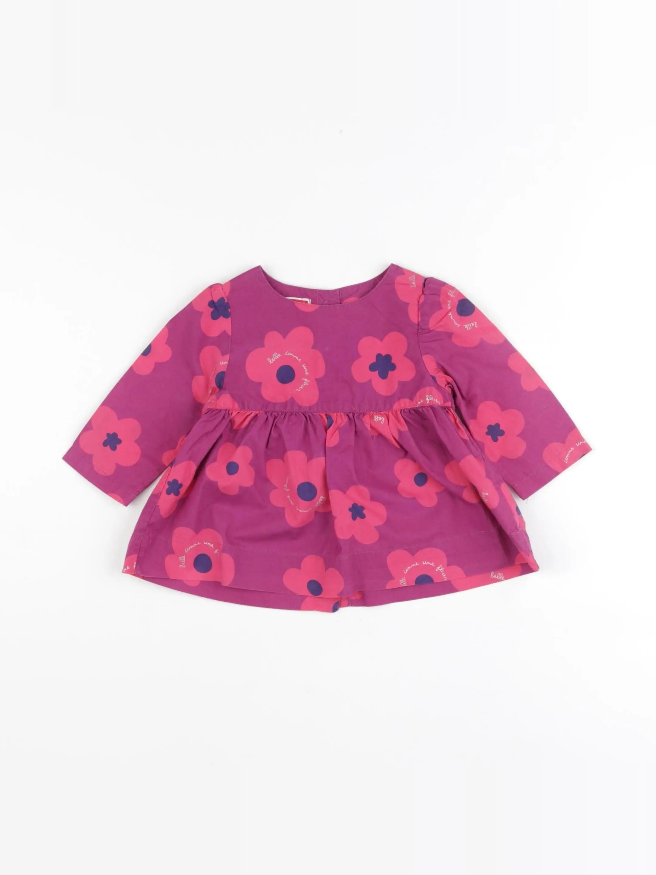 DPAM - blouse rose, violet - 3 mois