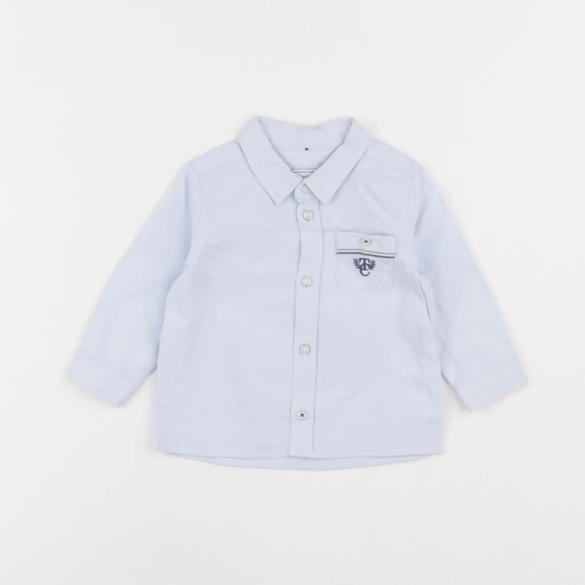 Tartine & Chocolat - chemise bleu - 6 mois