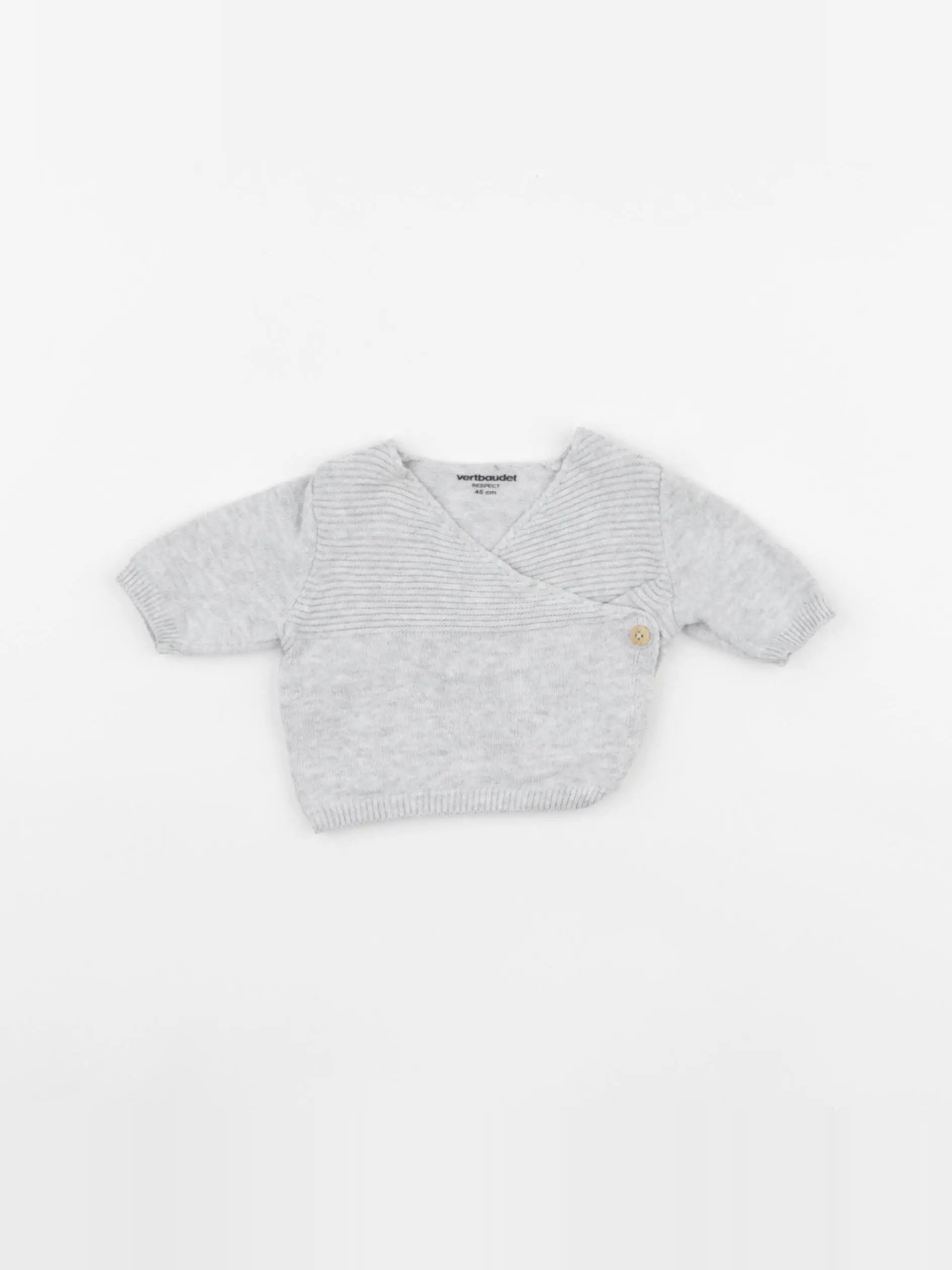 Vertbaudet - gilet gris - Prématuré