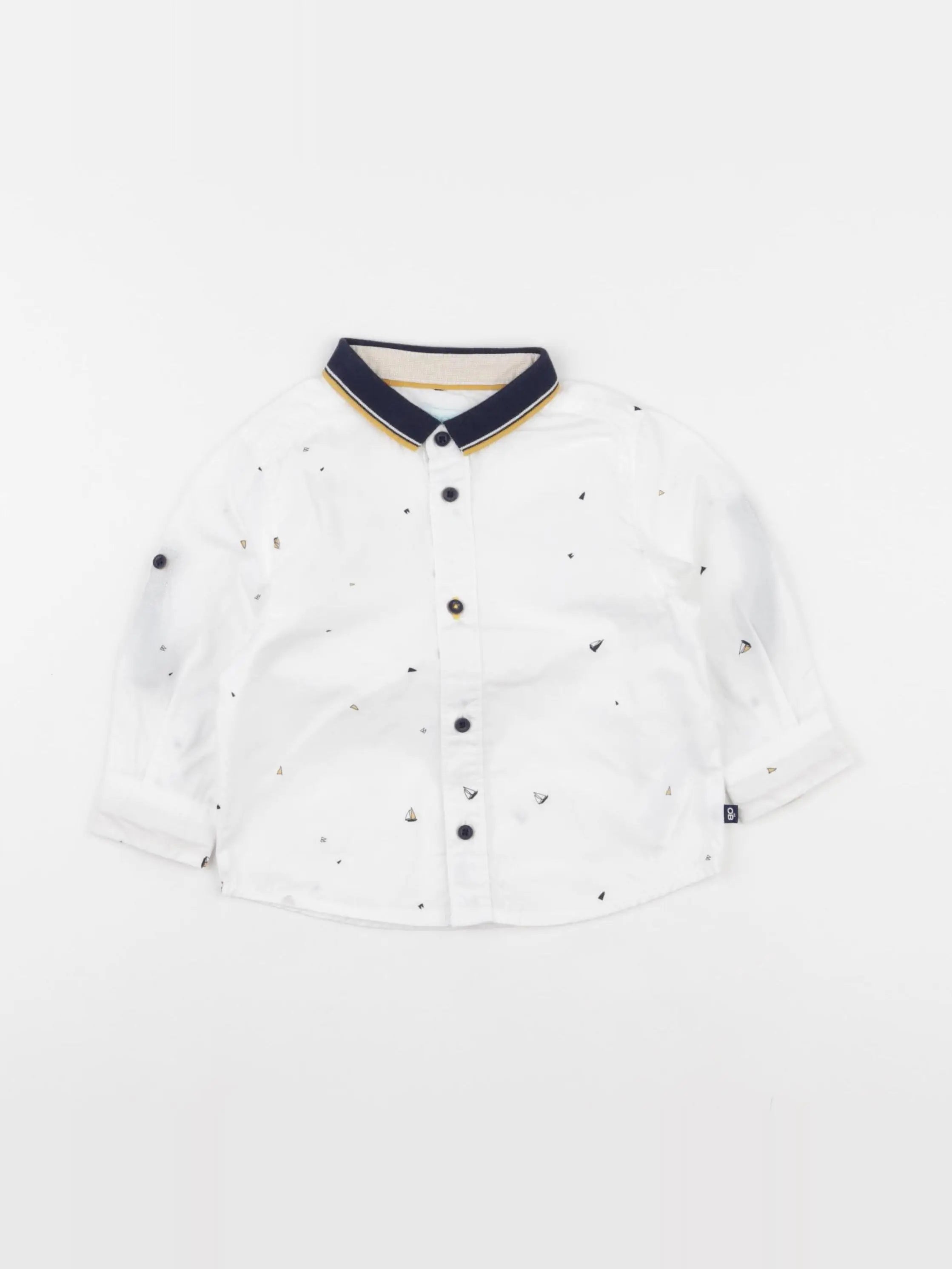 Obaïbi - chemise blanc - 12 mois