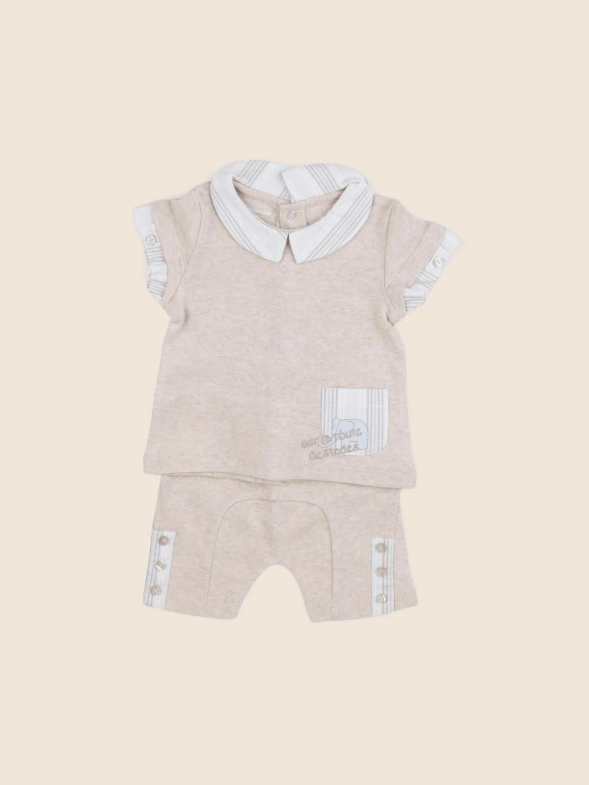 Vertbaudet - ensemble marron - 1 mois