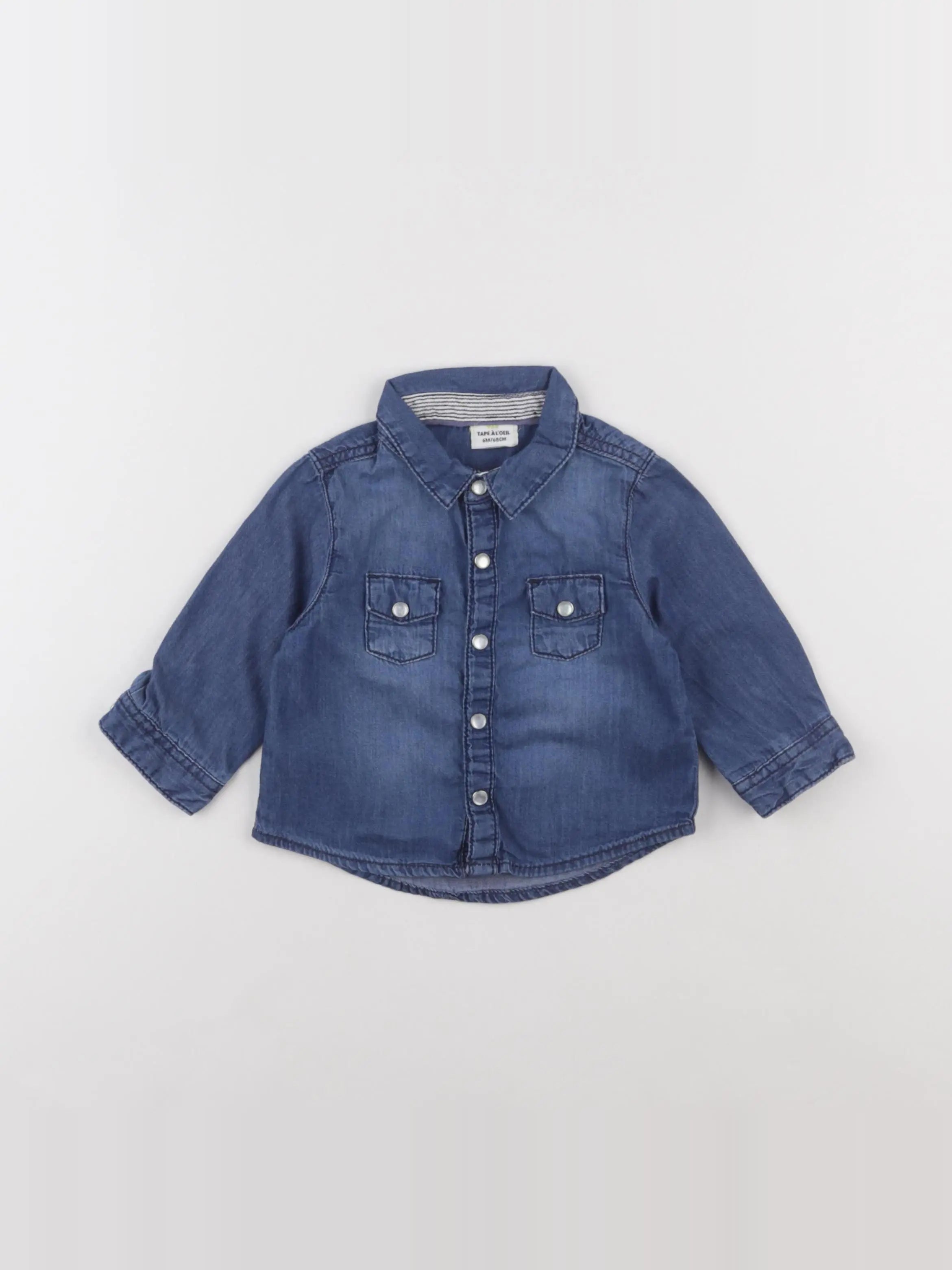 Tape à l'oeil - chemise bleu - 6 mois