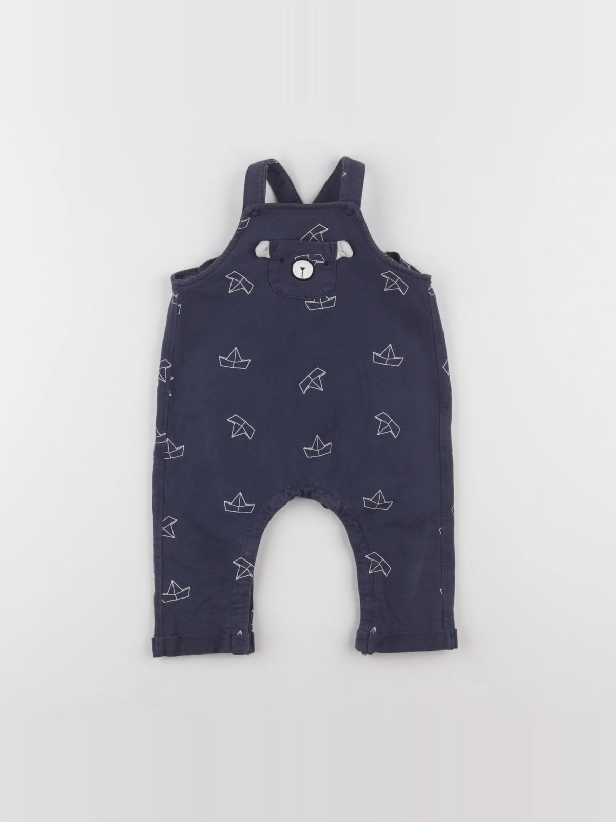 Vertbaudet - salopette bleu - 9 mois