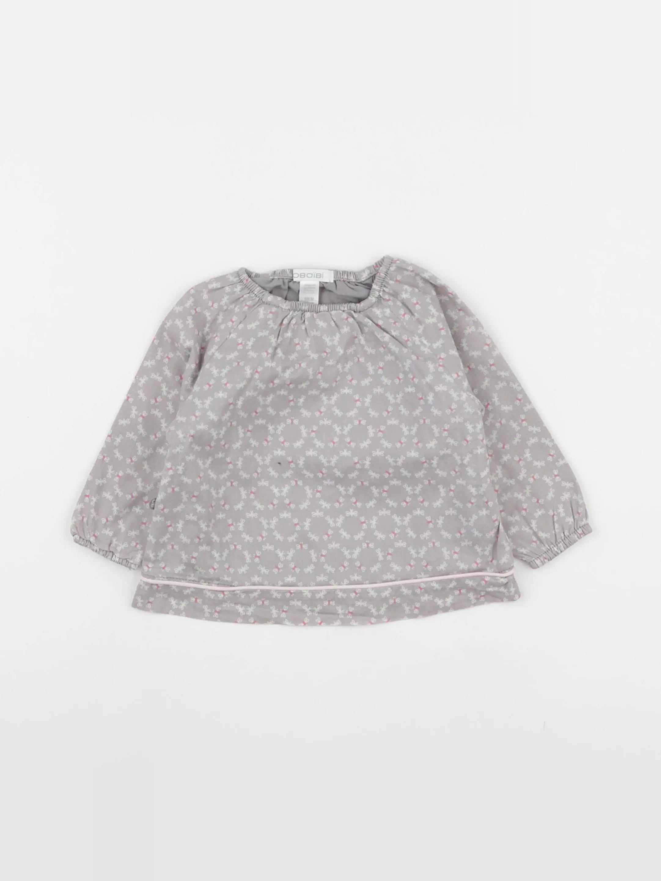 Obaïbi - blouse gris - 6 mois