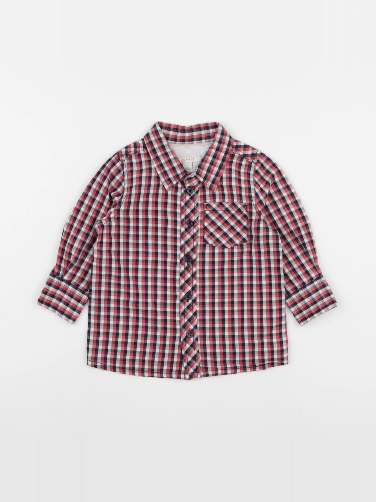 Esprit - chemise rouge, bleu - 12 mois