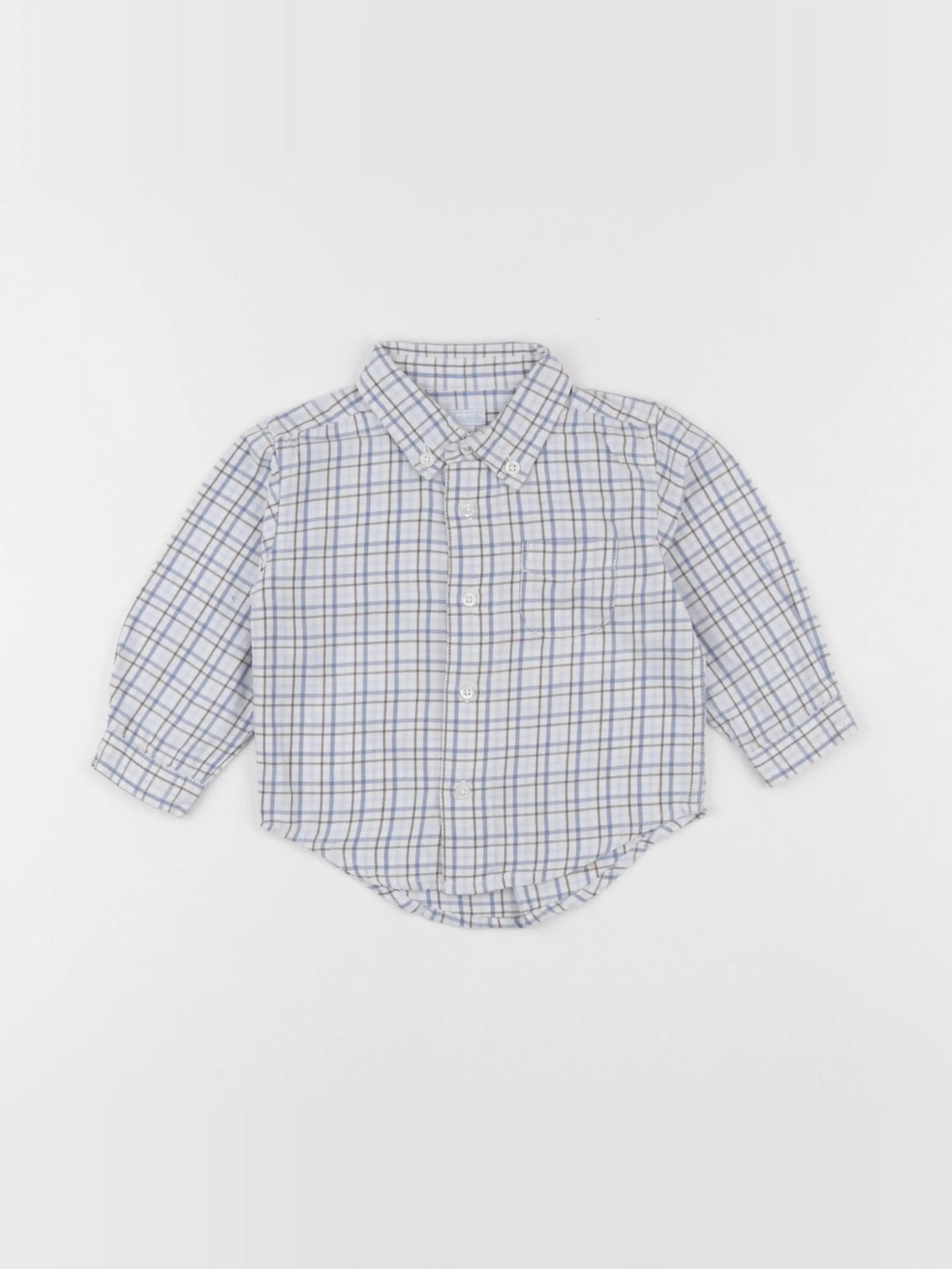 Acanthe - chemise bleu - 12 mois