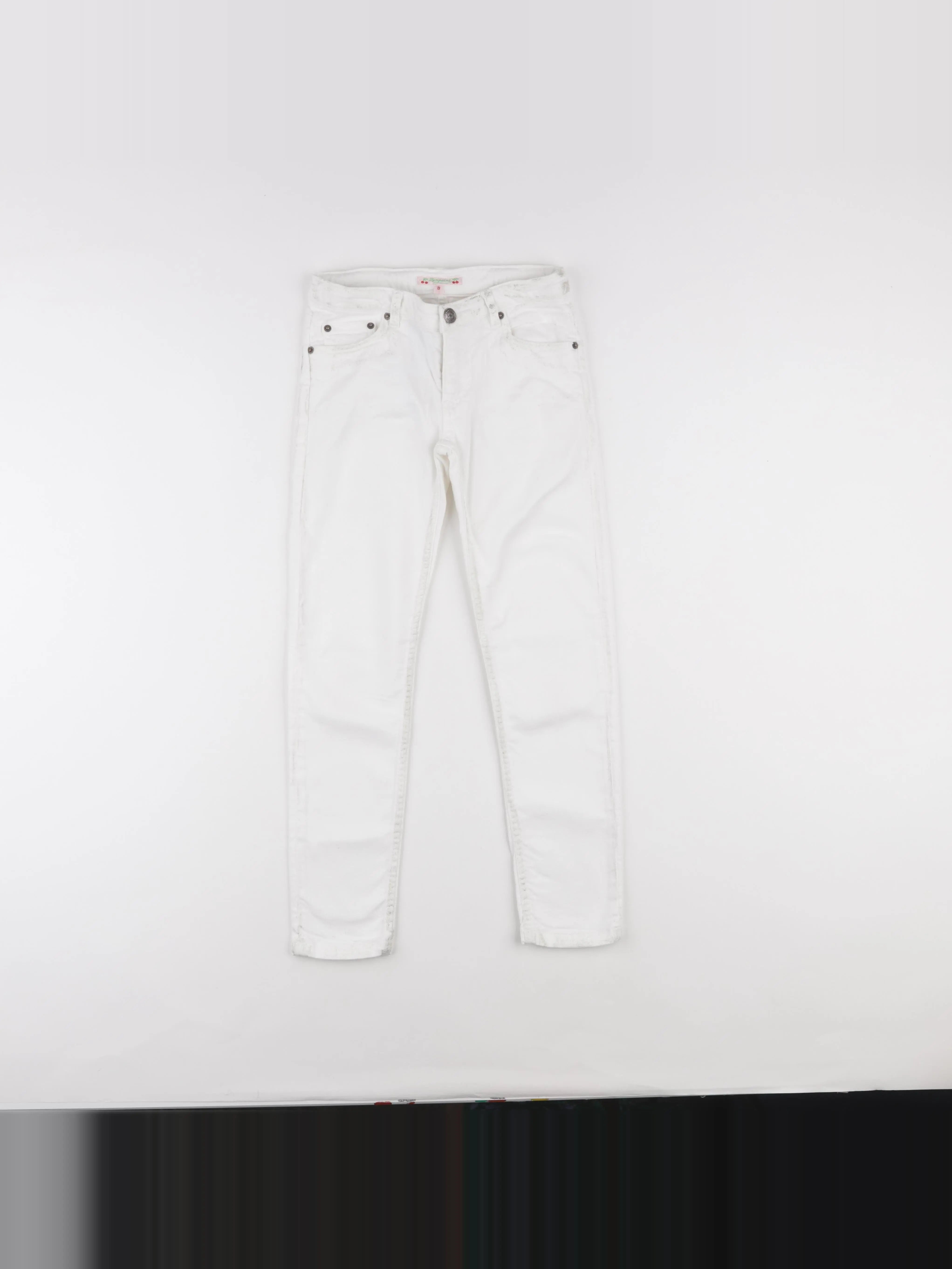 Bonpoint - jean blanc, or - 8 ans