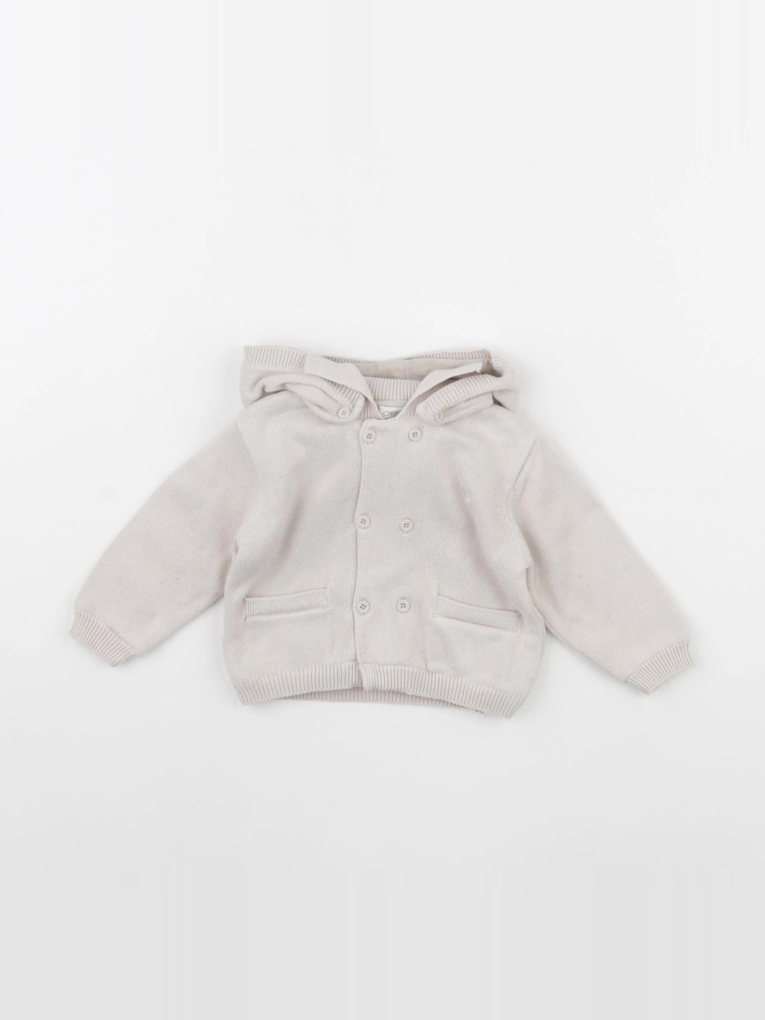 Obaïbi - gilet beige - 6 mois
