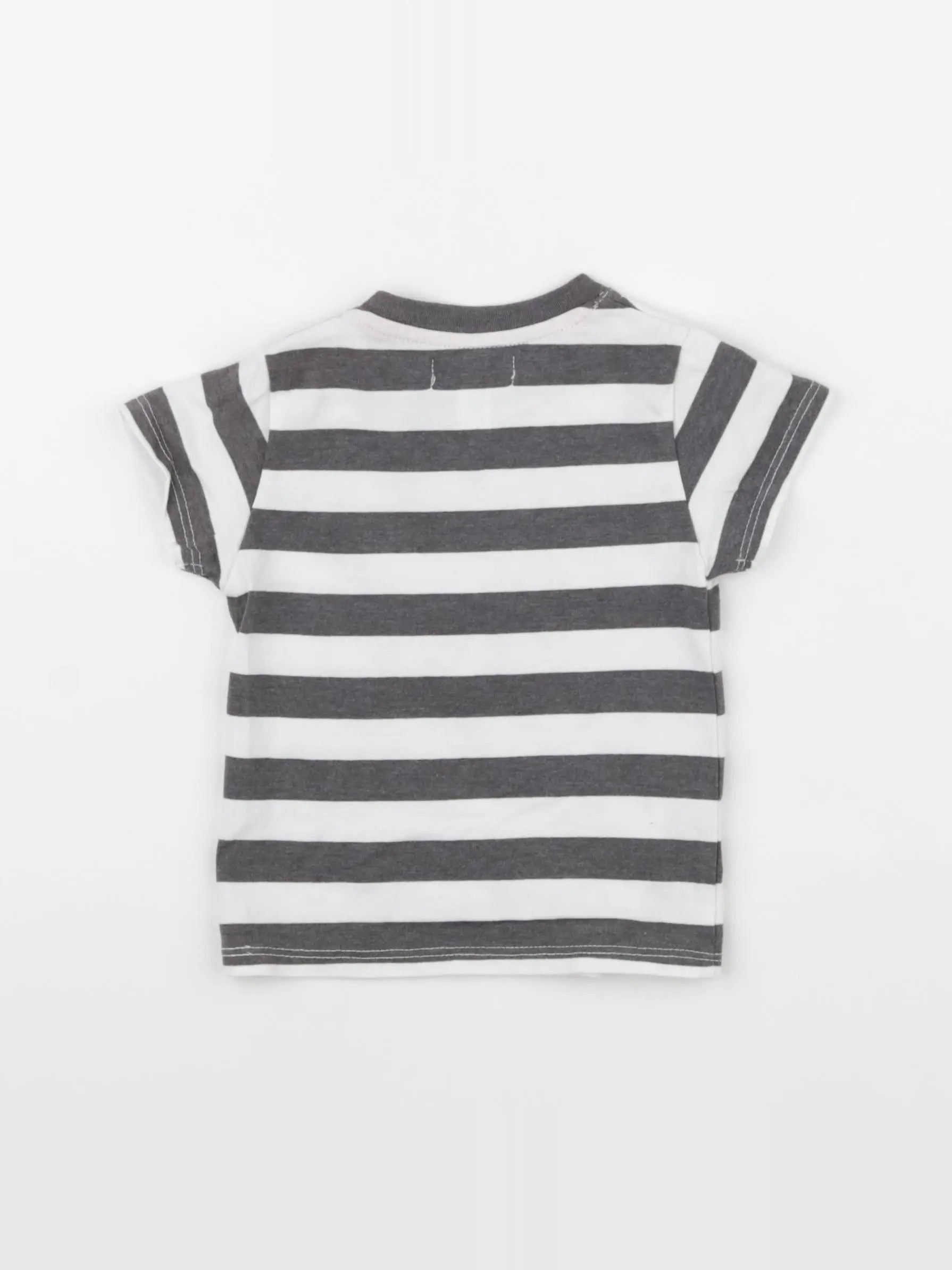 Obaïbi - tee-shirt blanc, gris - 6 mois