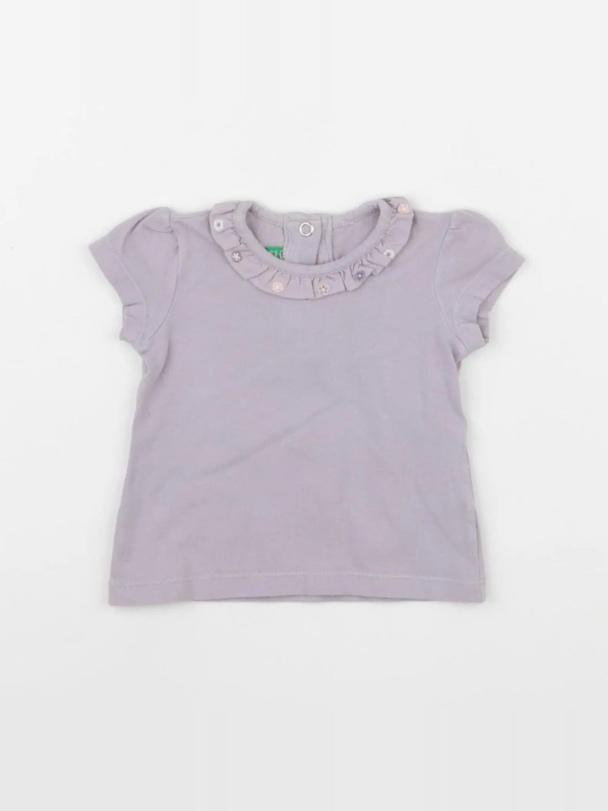 Benetton - tee-shirt violet - 1/3 mois