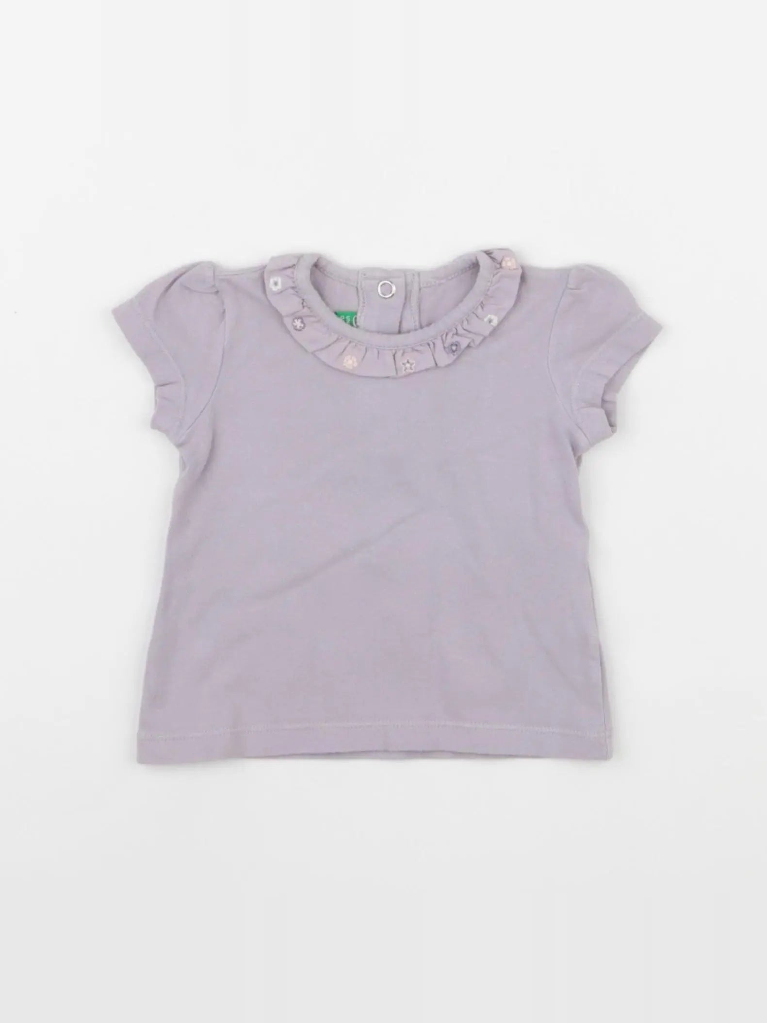 Benetton - tee-shirt violet - 1/3 mois