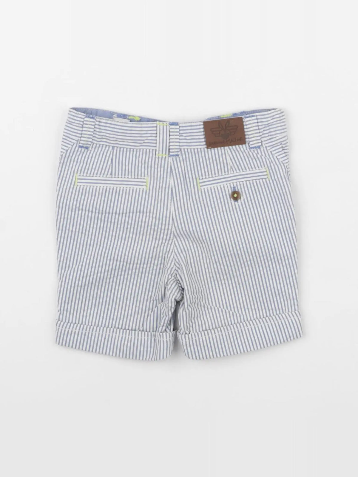 Sergent Major - short blanc, bleu - 6 mois