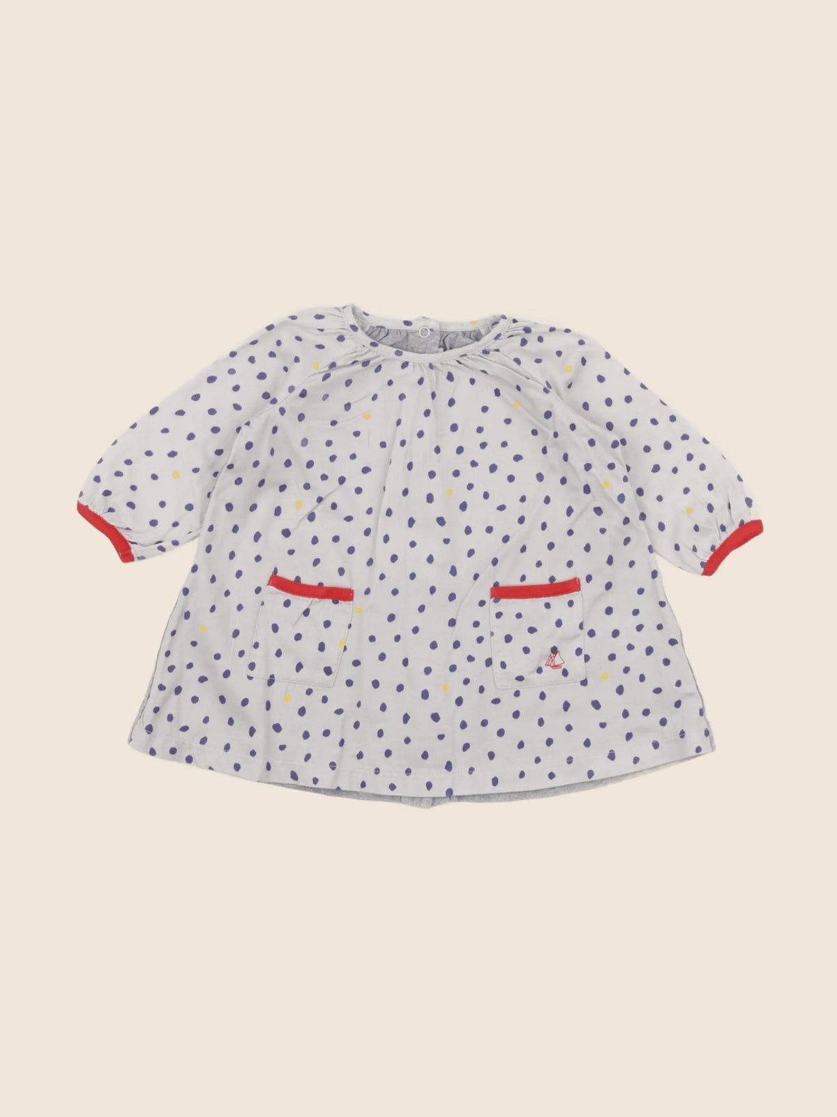 Petit Bateau - robe gris - 6 mois