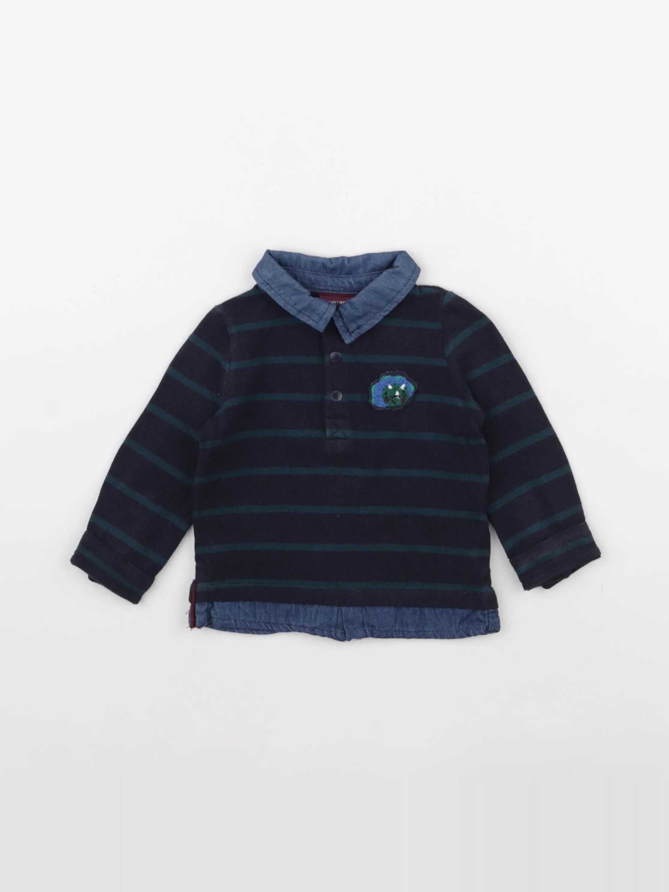 Sergent Major - polo bleu - 6 mois