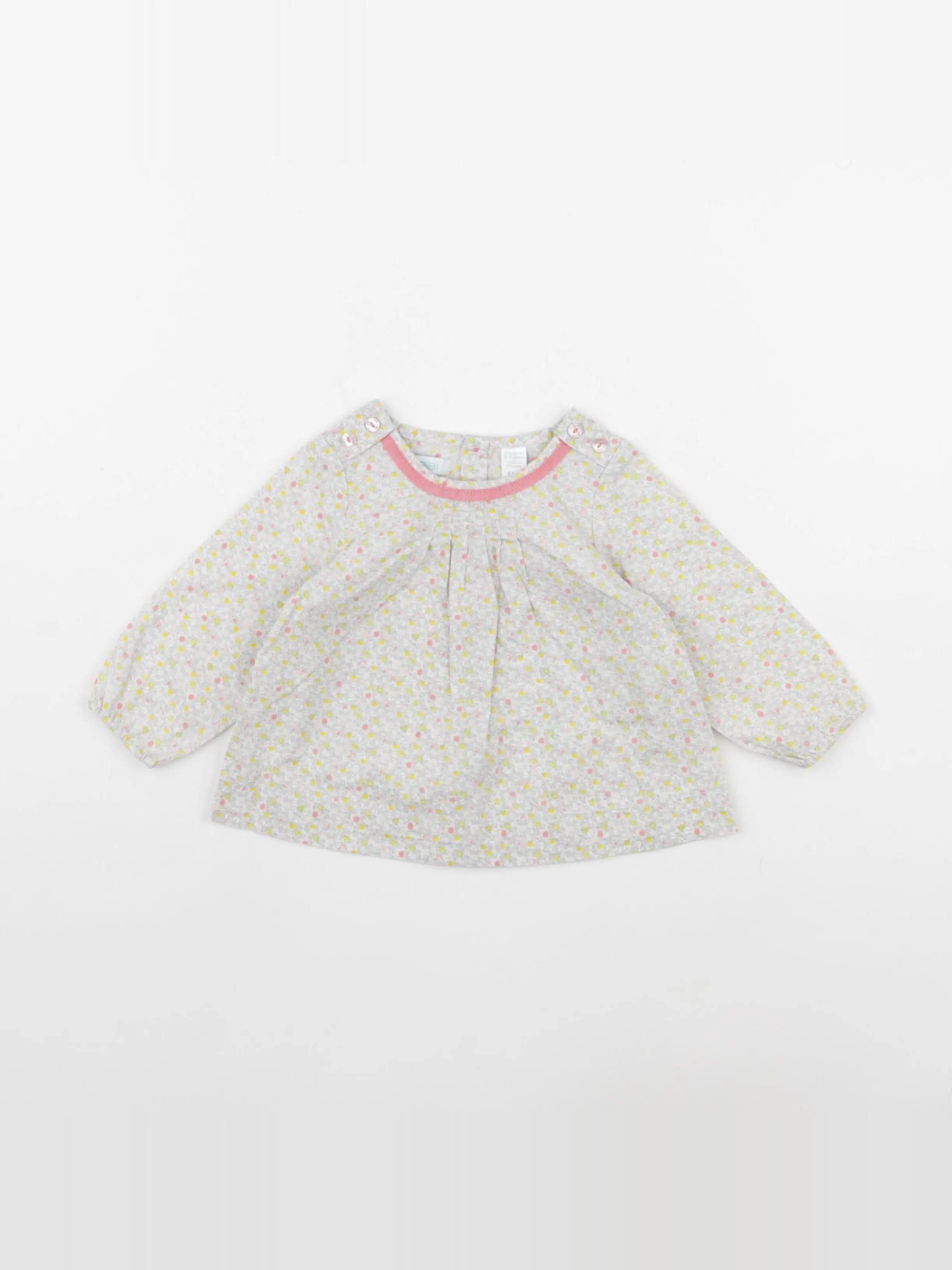 Obaïbi - blouse multicolore - 6 mois