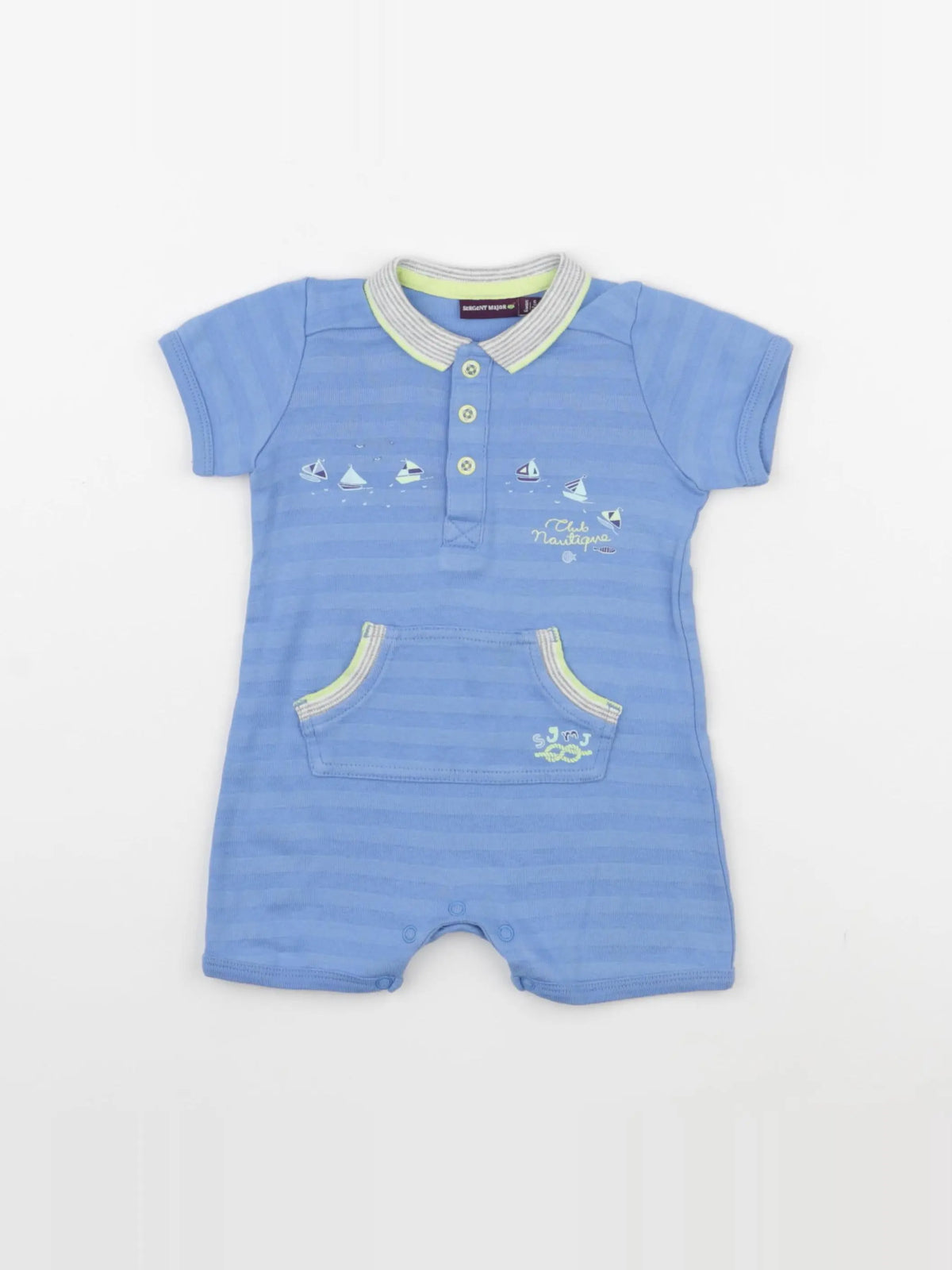 Sergent Major - pyjama coton bleu - 6 mois