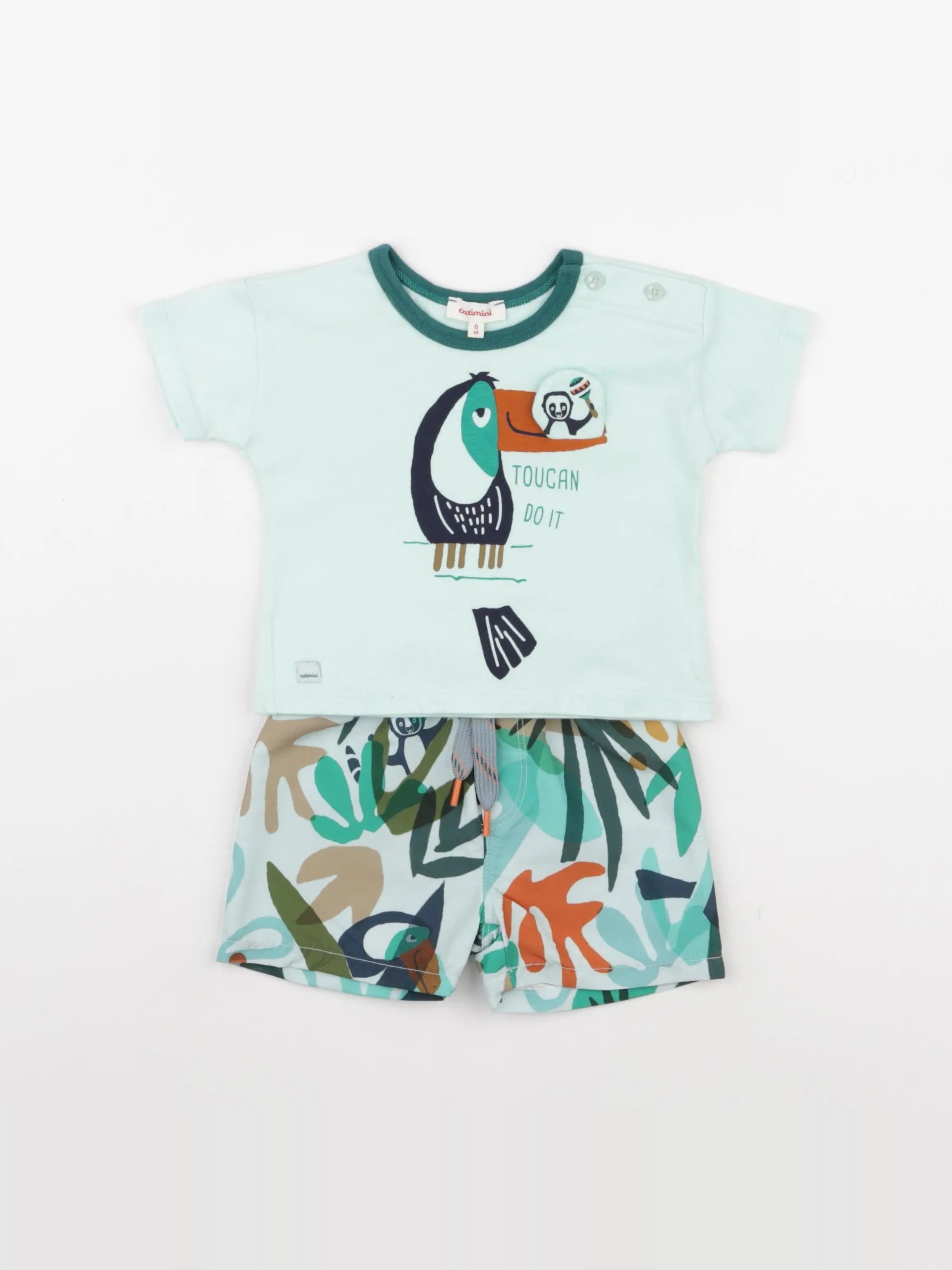 Catimini - ensemble vert - 6 mois