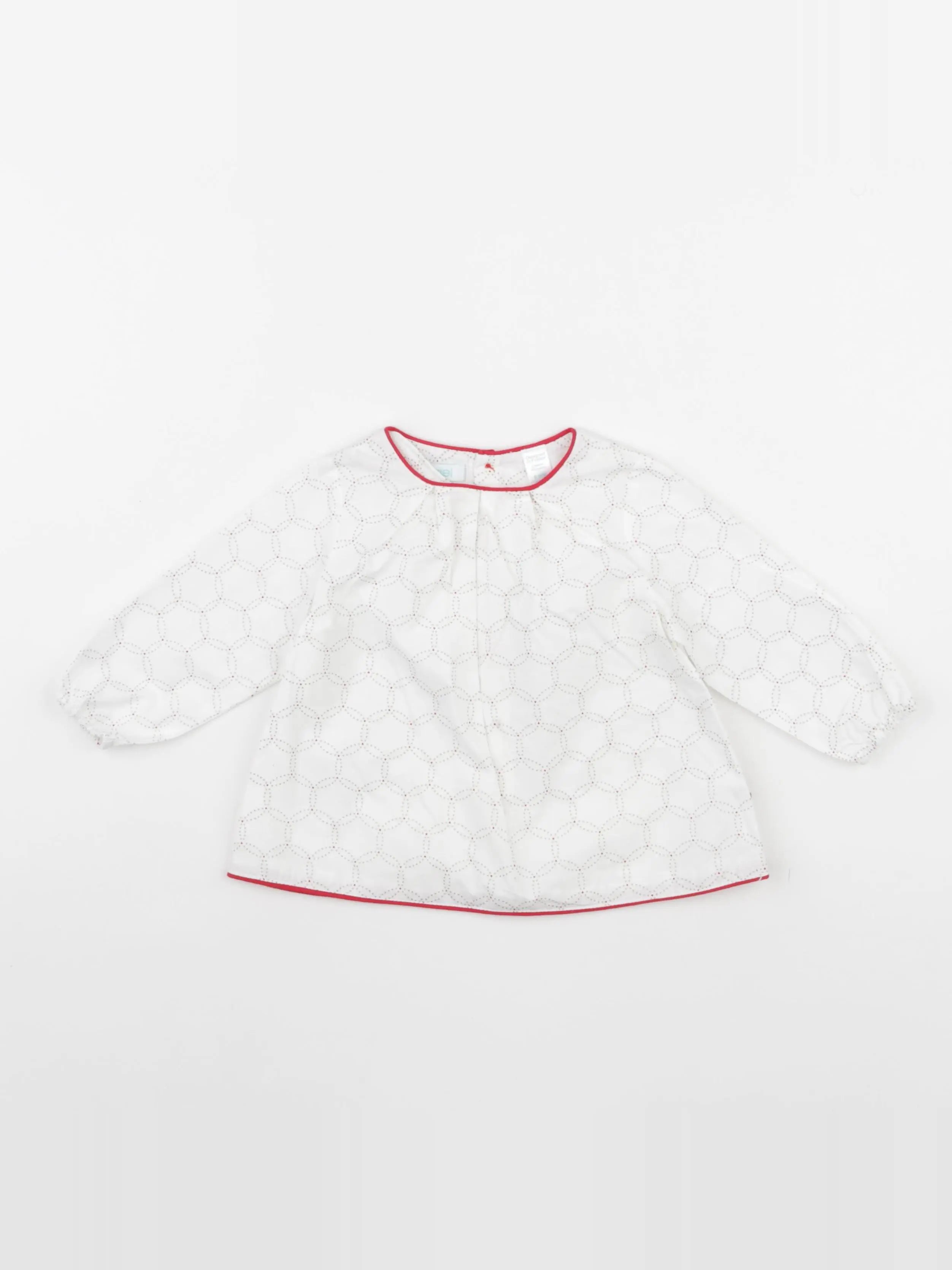 Obaïbi - blouse blanc - 6 mois