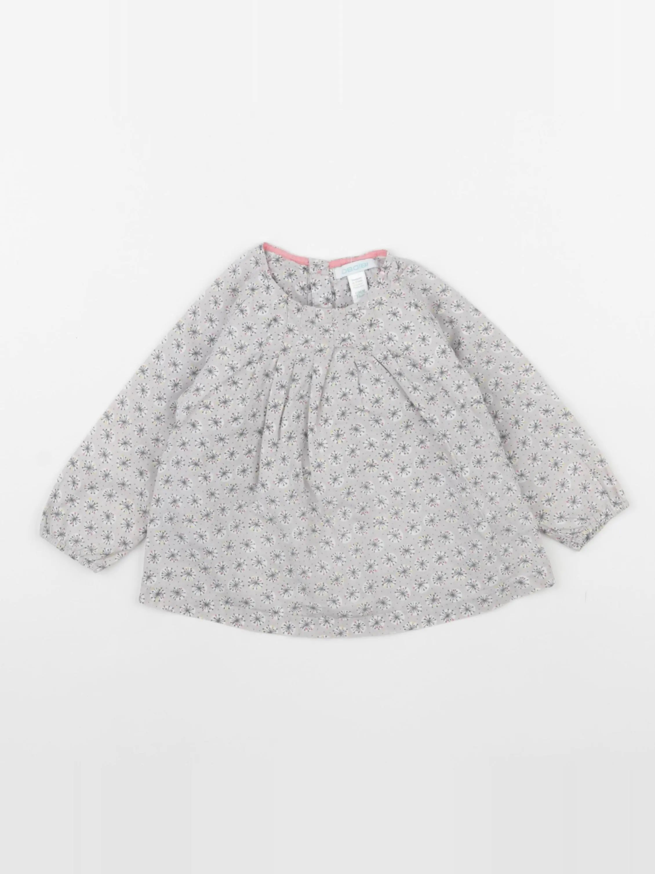 Obaïbi - blouse gris - 12 mois