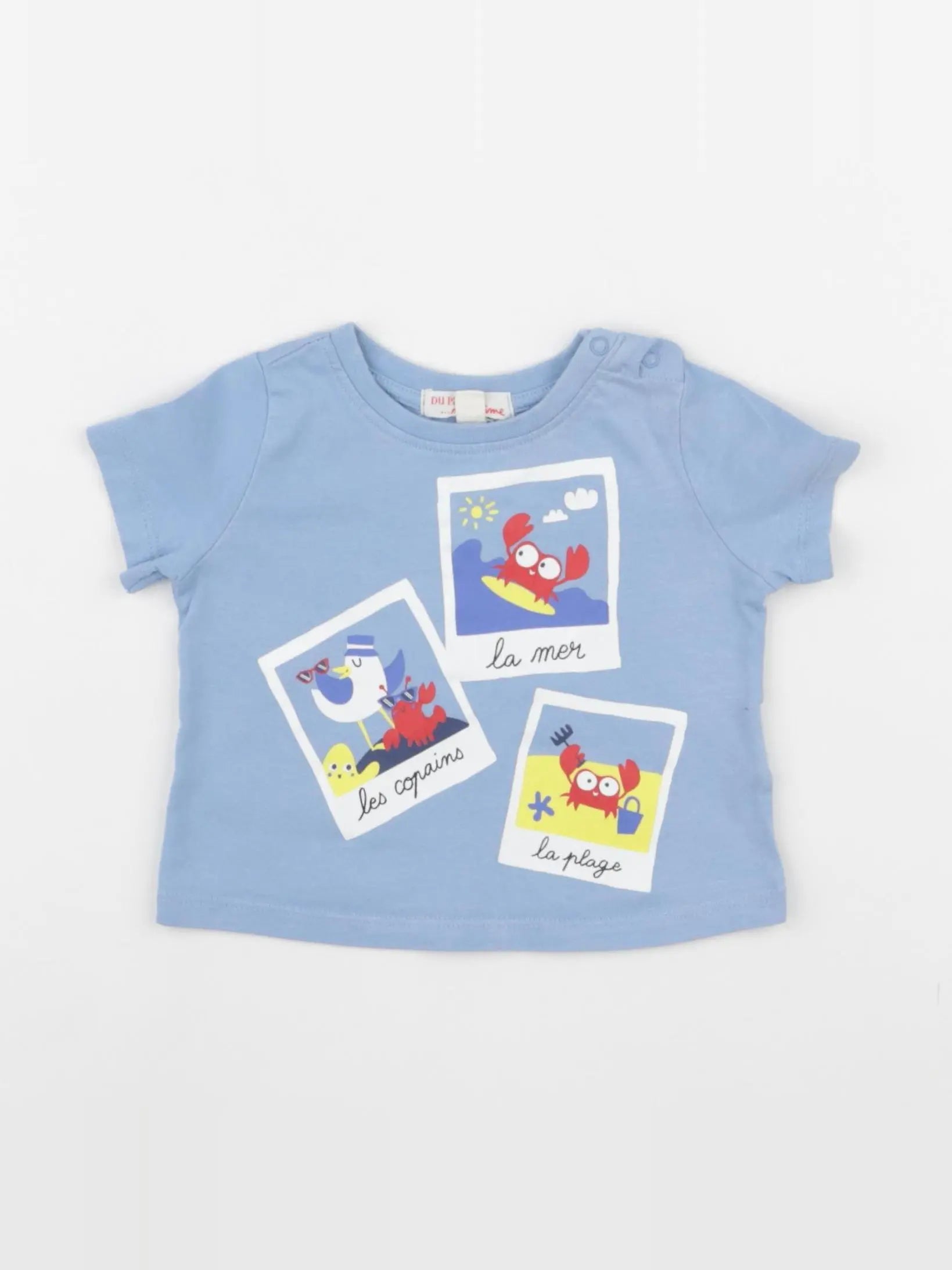 DPAM - tee-shirt bleu - 3 mois