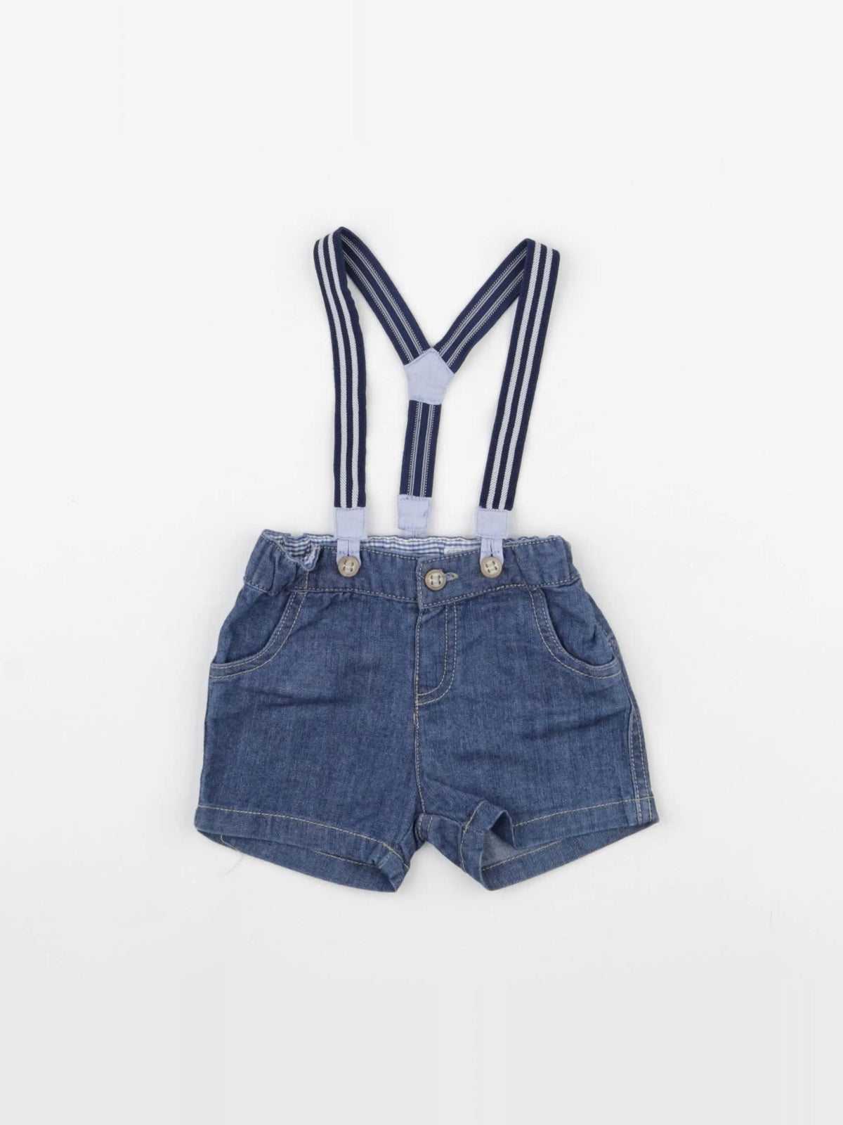 Mayoral - short bleu - 4/6 mois