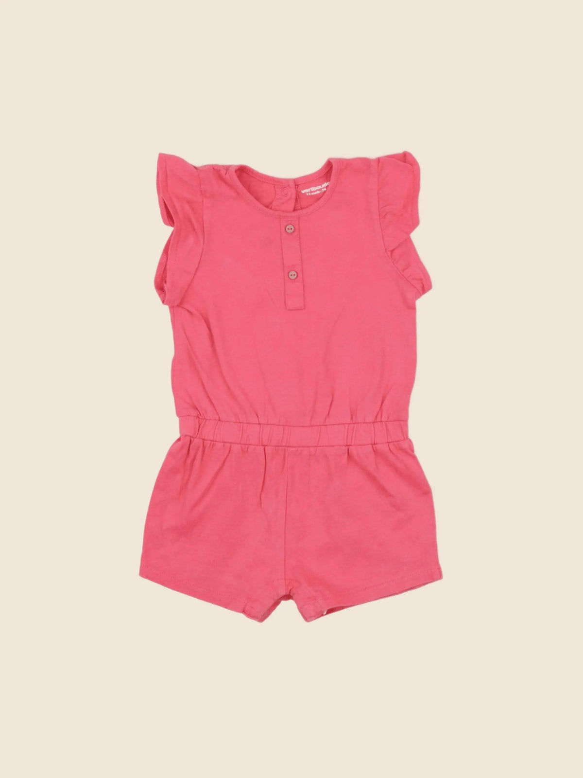 Vertbaudet - combinaison rose - 12 mois