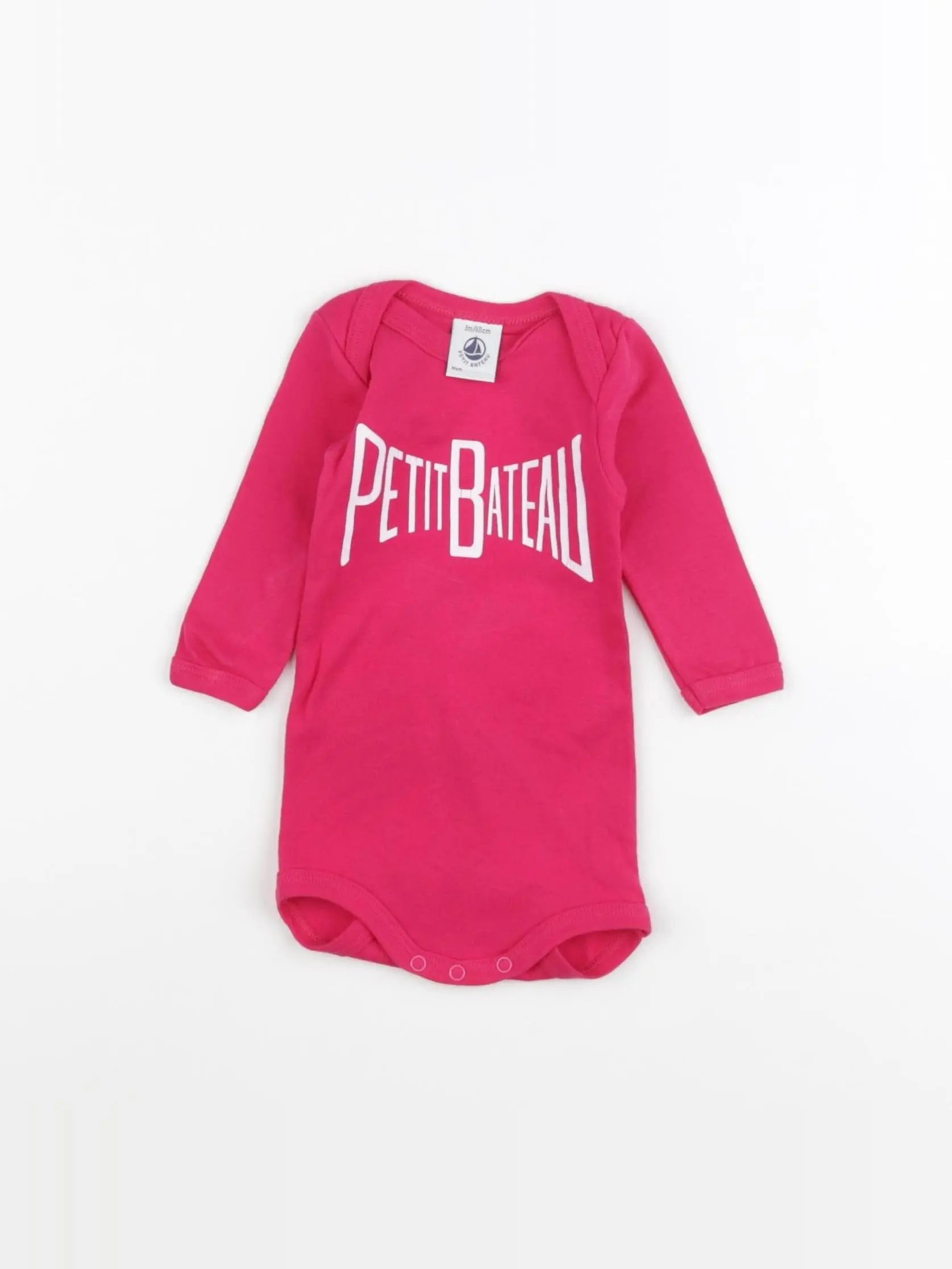 Petit Bateau - body rose - 3 mois