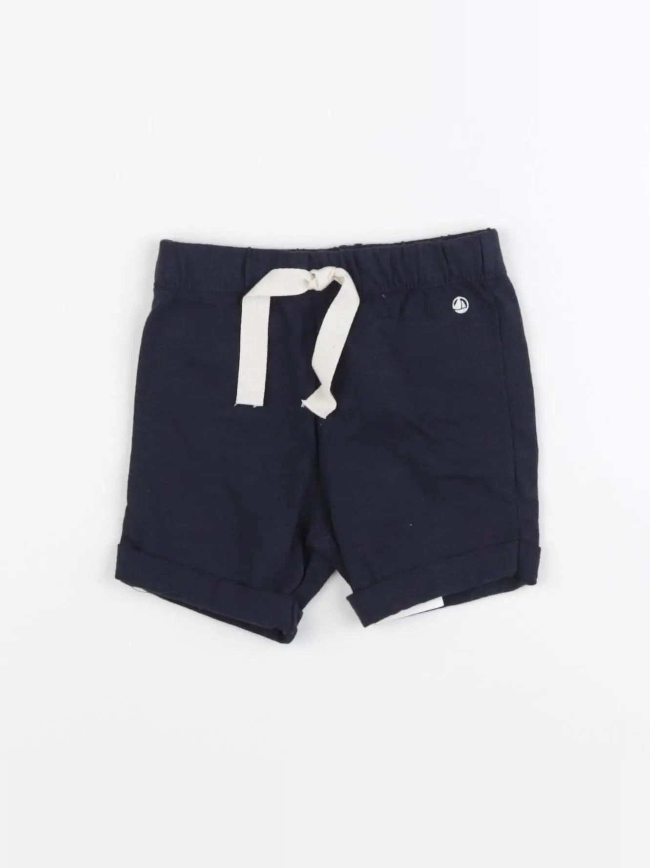 Petit Bateau - short bleu - 6 mois