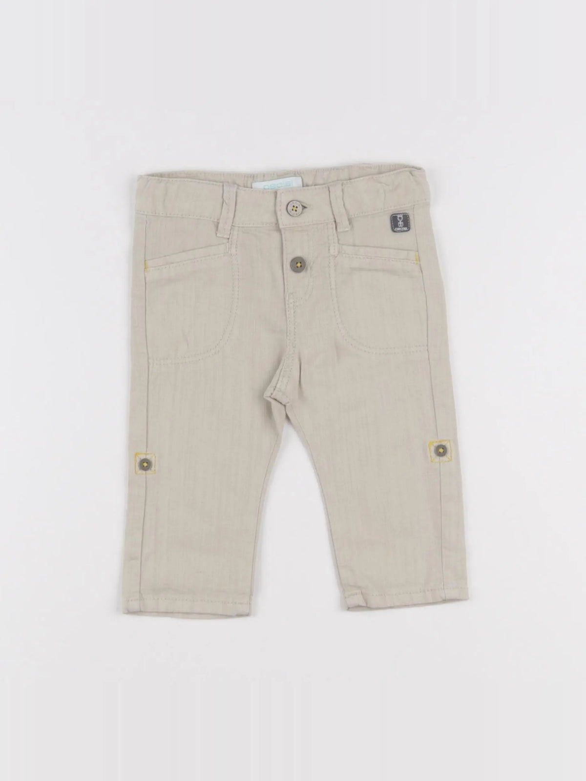 Obaïbi - pantalon beige - 6 mois