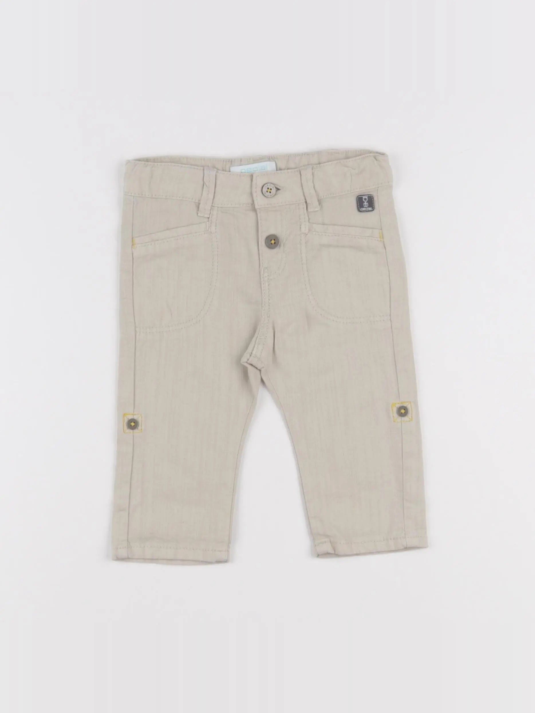 Obaïbi - pantalon beige - 6 mois
