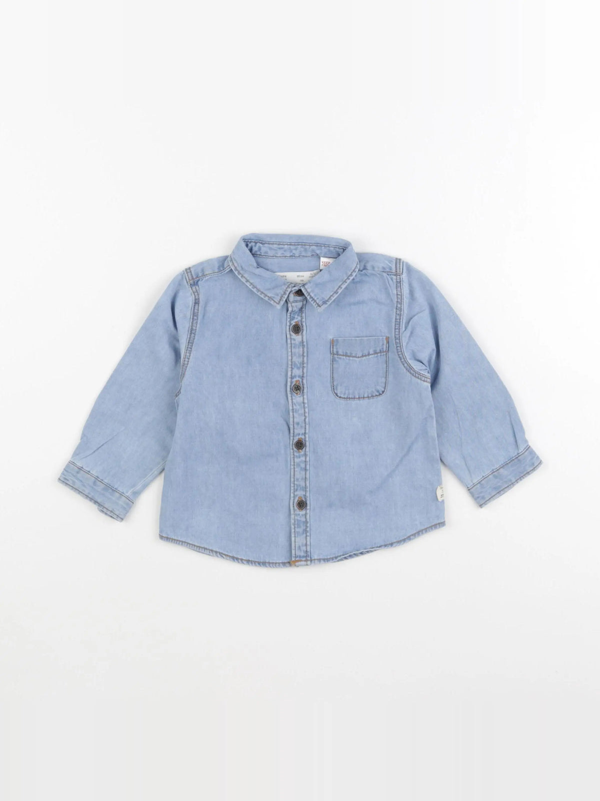 Zara - chemise bleu - 6/9 mois