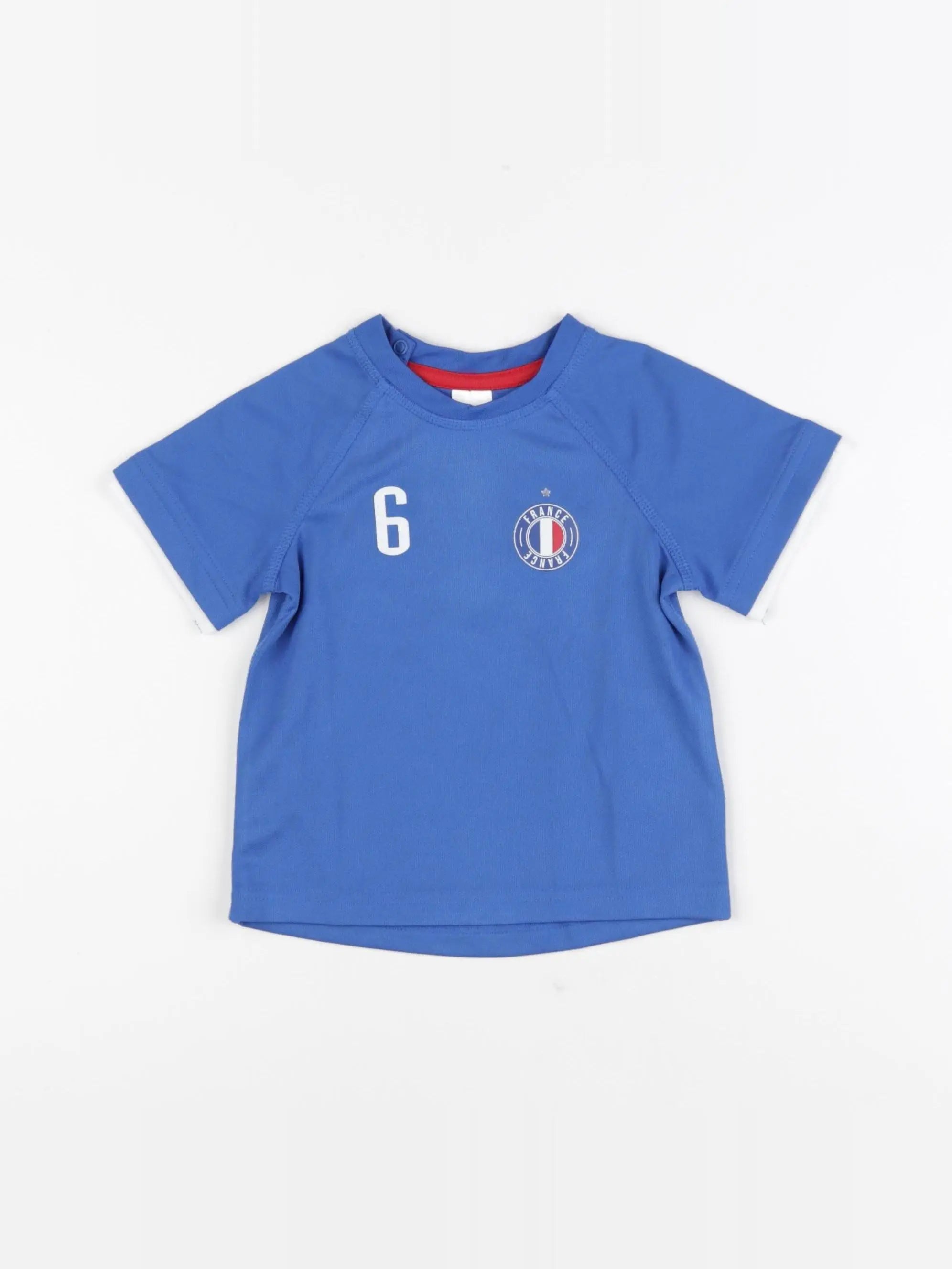 H&M - tee-shirt bleu - 6/9 mois