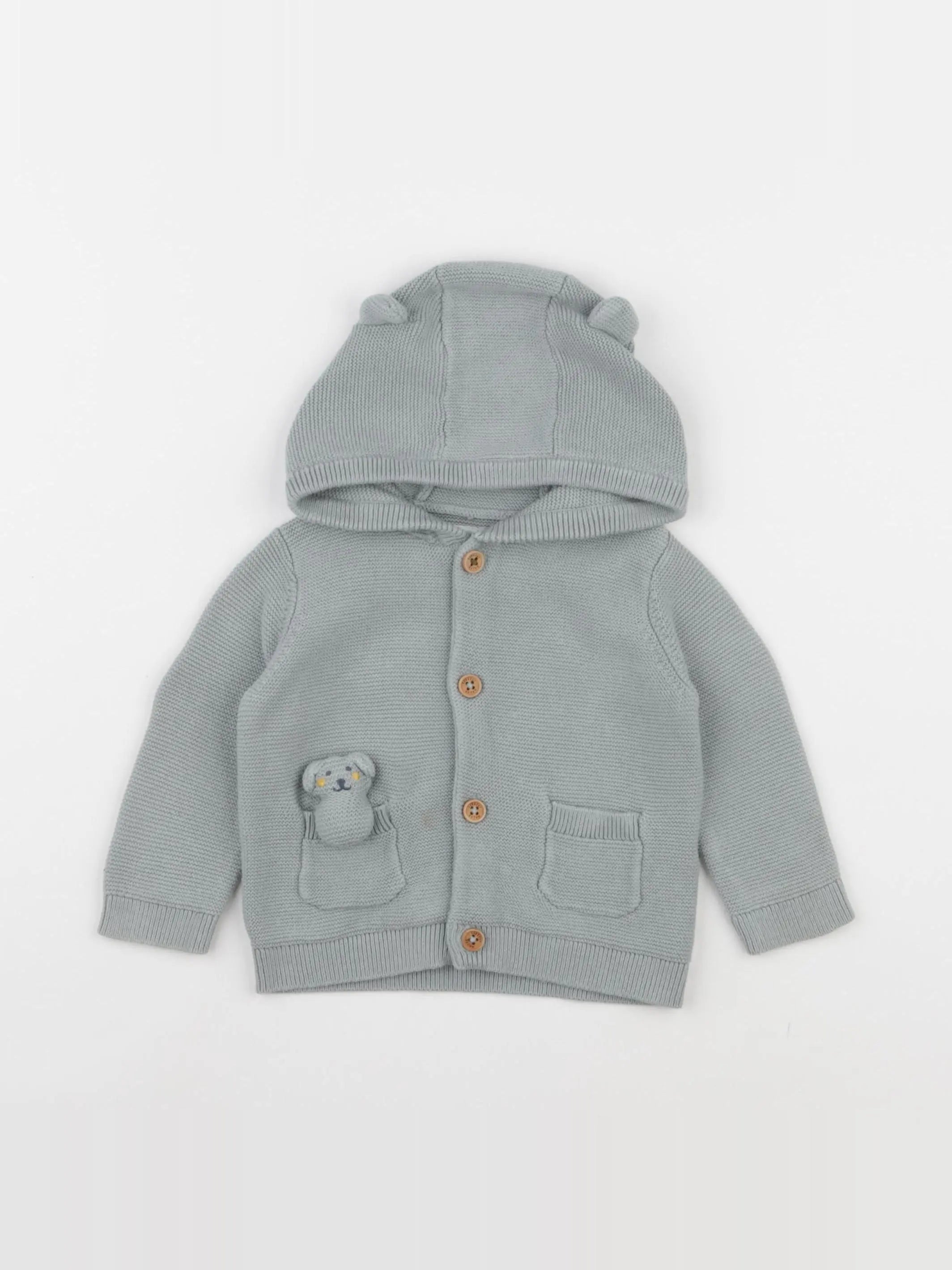 Sergent Major - gilet gris - 6 mois