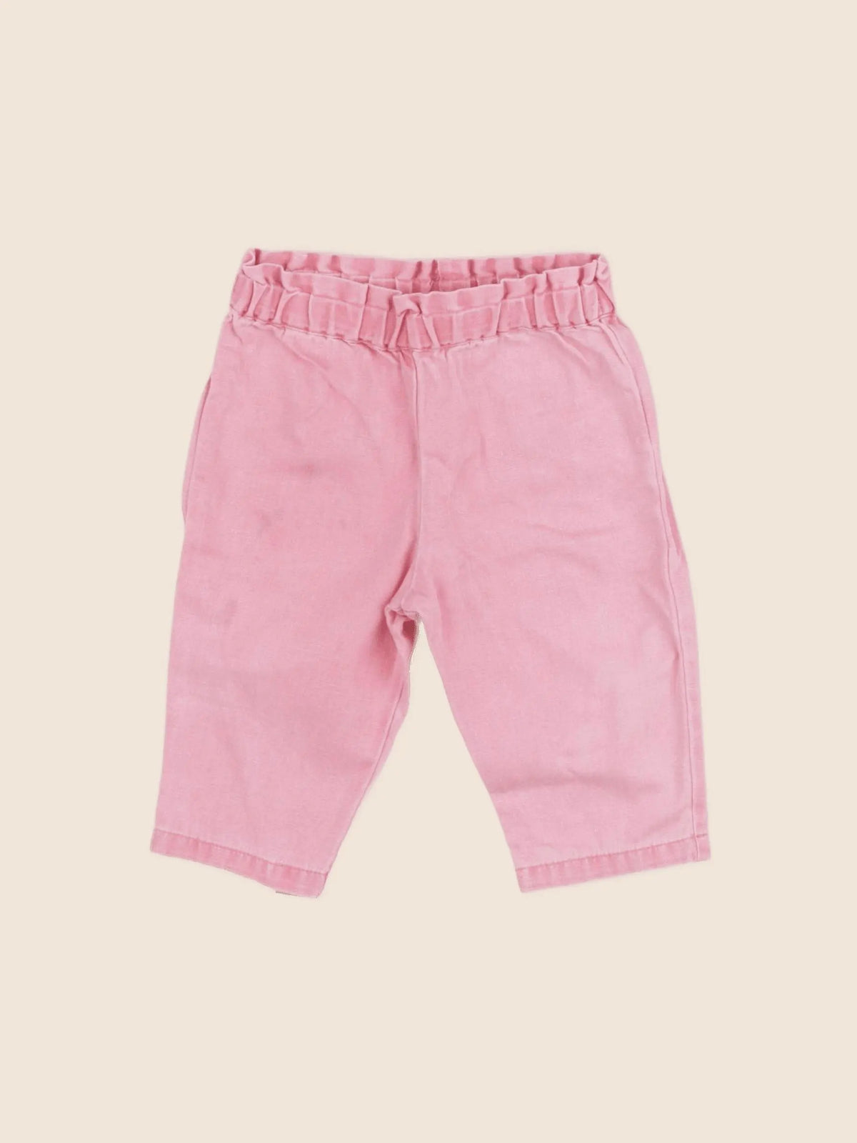Bonton - pantalon rose - 12 mois