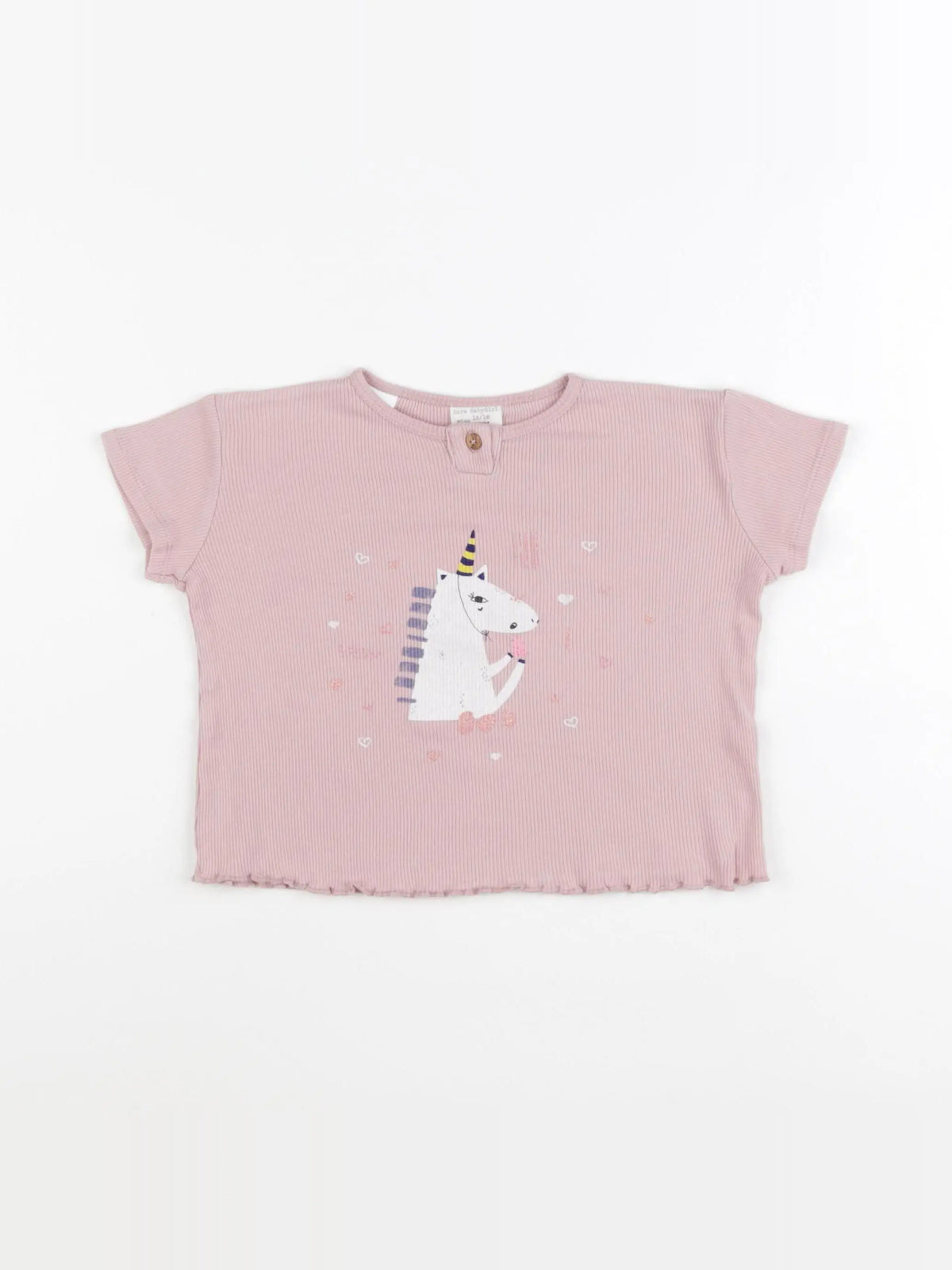 Zara - tee-shirt rose - 12/18 mois