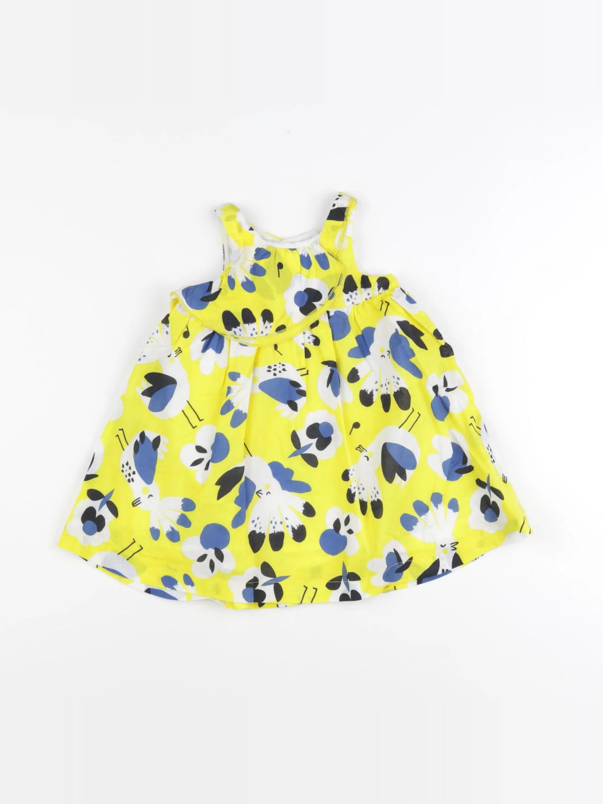 Catimini - robe jaune, bleu - 12 mois