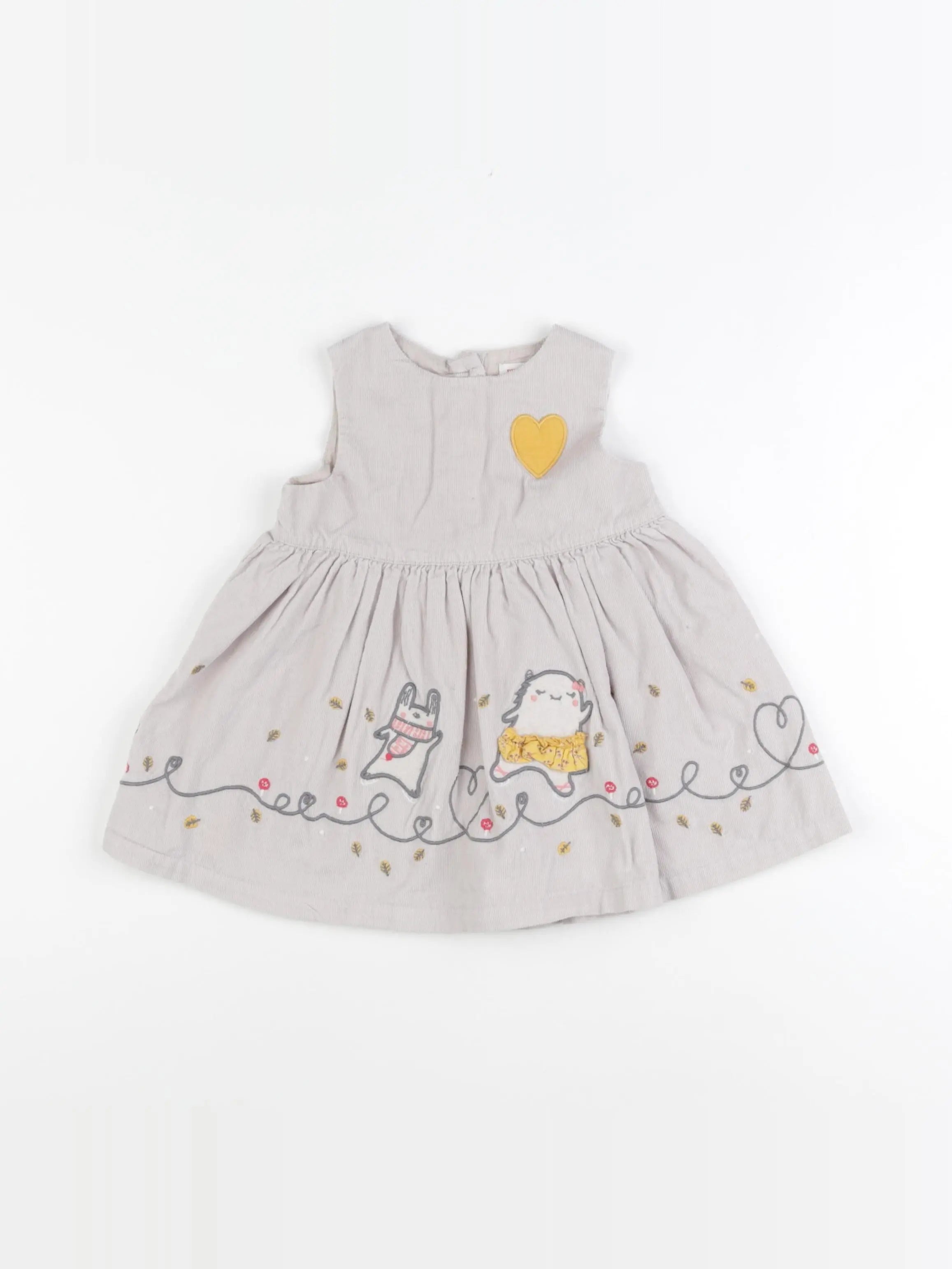 DPAM - robe gris, jaune - 9 mois