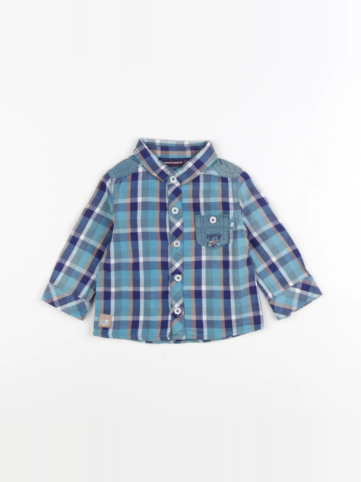 Sergent Major - chemise bleu - 6 mois