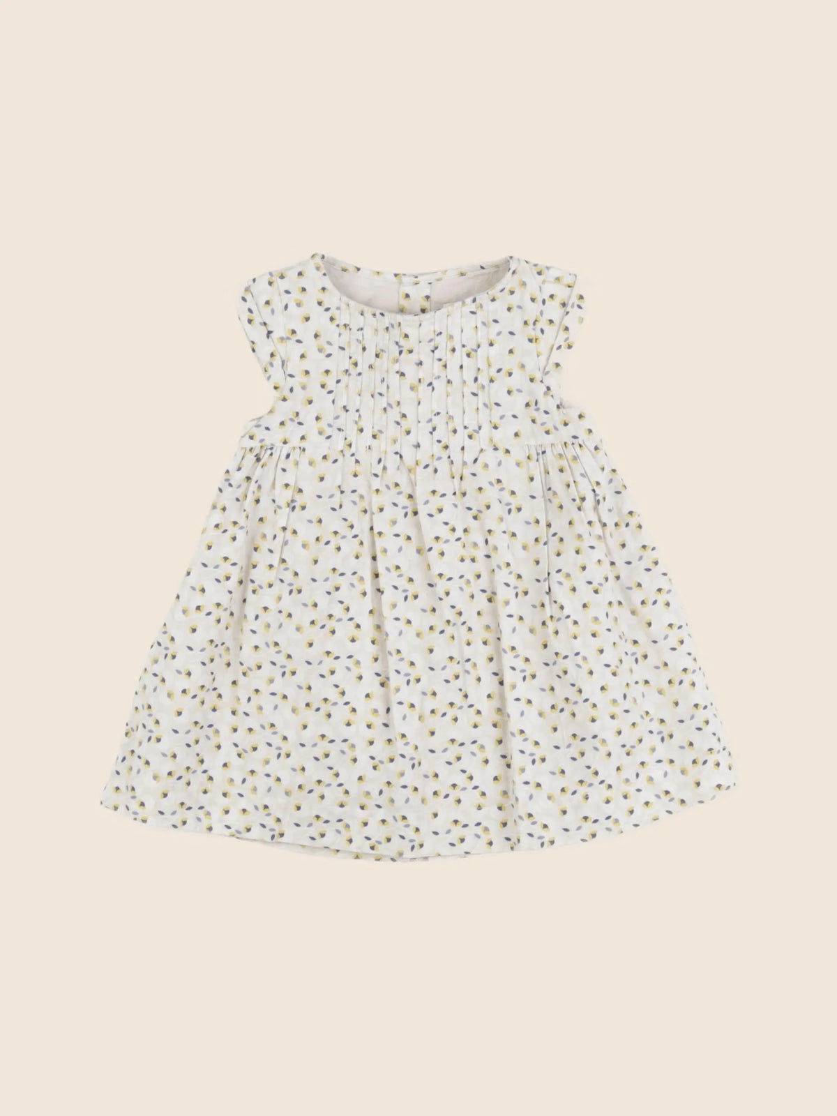Obaïbi - robe beige, bleu - 6 mois