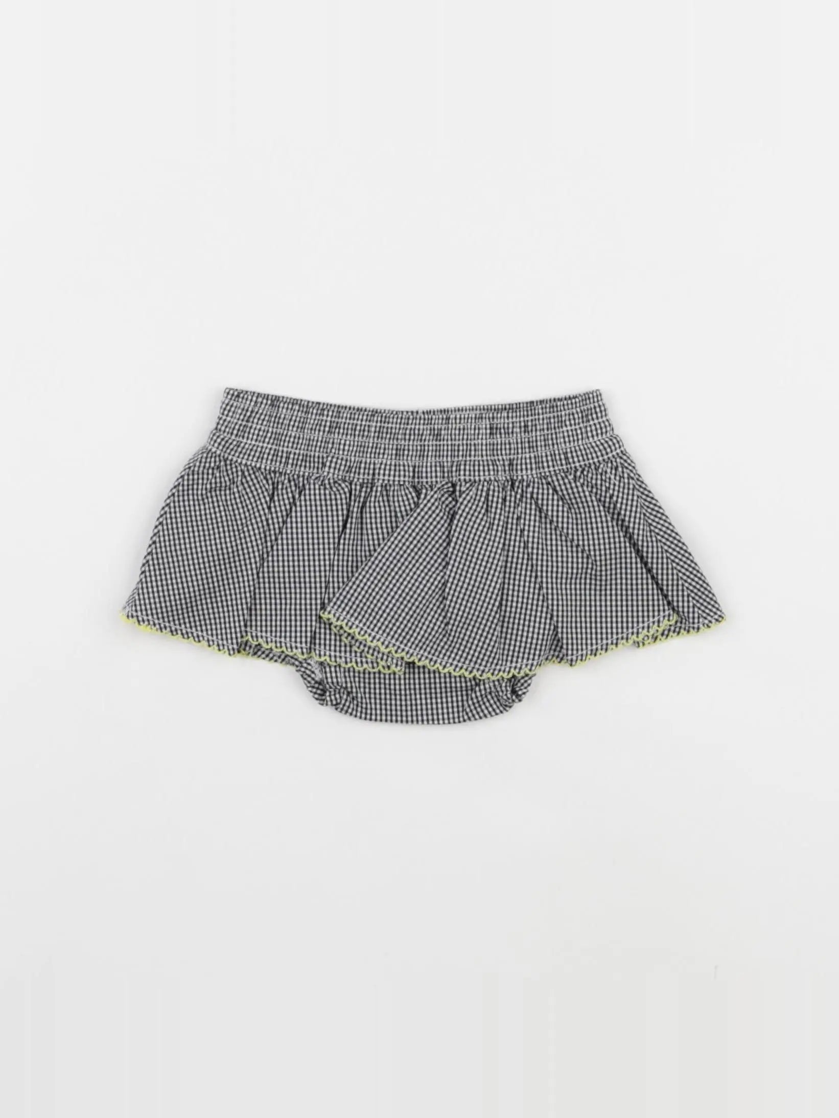 Catimini - jupe short blanc, noir - 3 mois