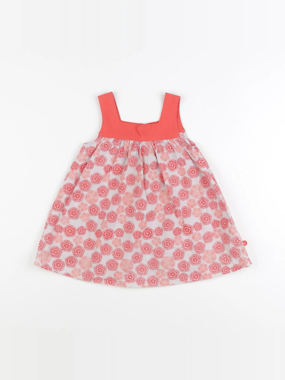Obaïbi - robe rouge, gris - 12 mois