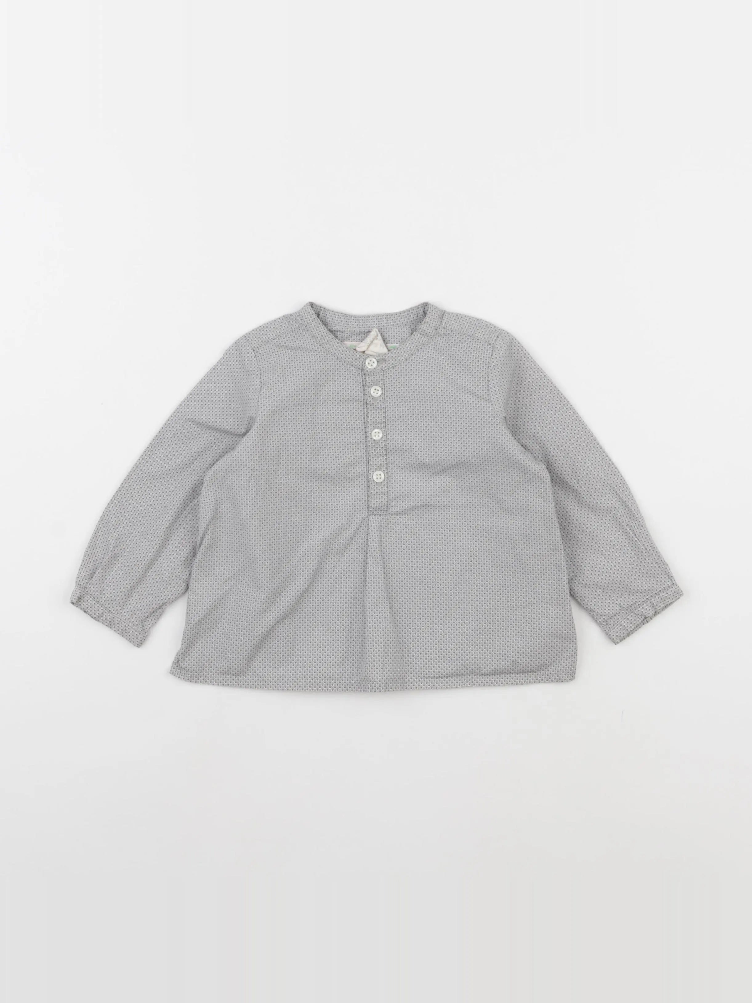 Bonpoint - chemise gris - 12 mois
