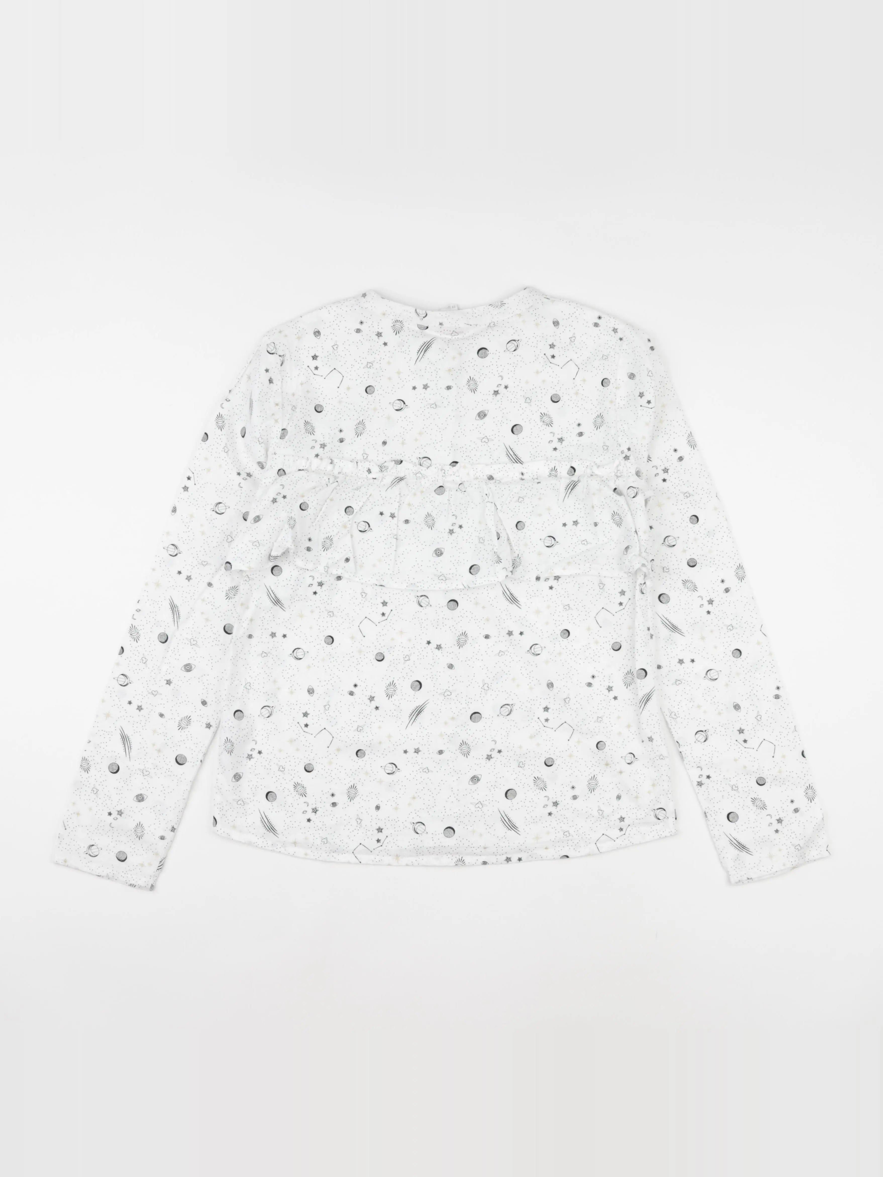 Little Karl Marc John - blouse blanc, bleu, or - 14 ans